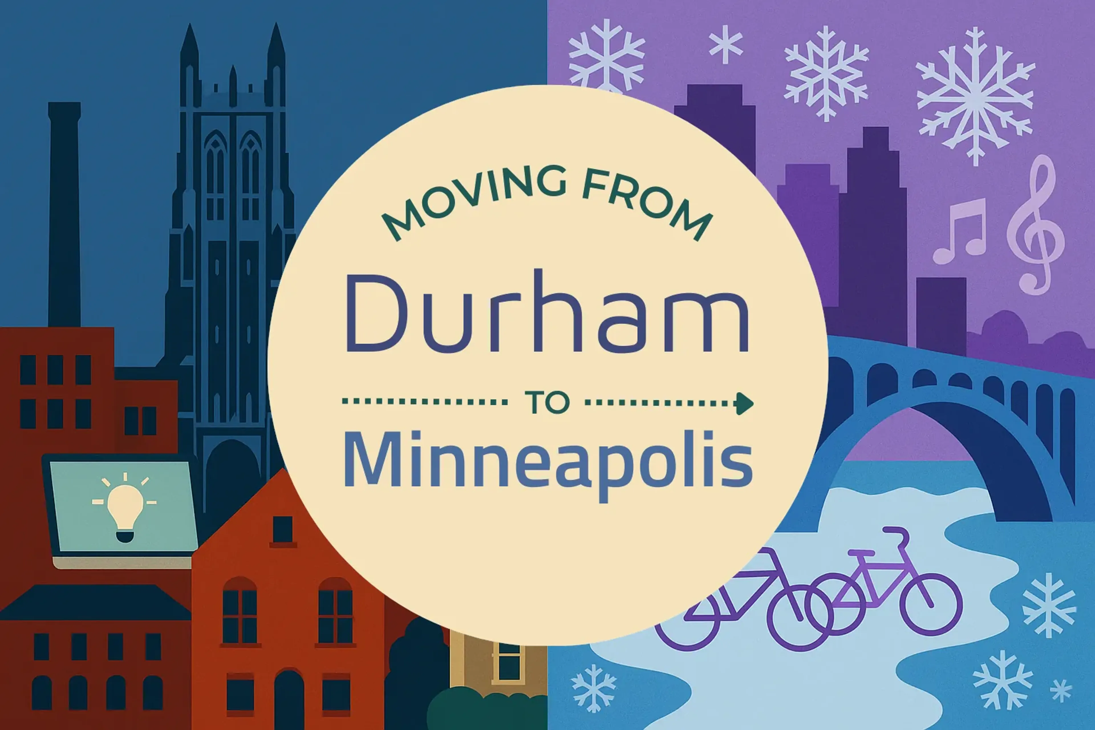 Side-by-side comparison of Durham to Minneapolis moving companies