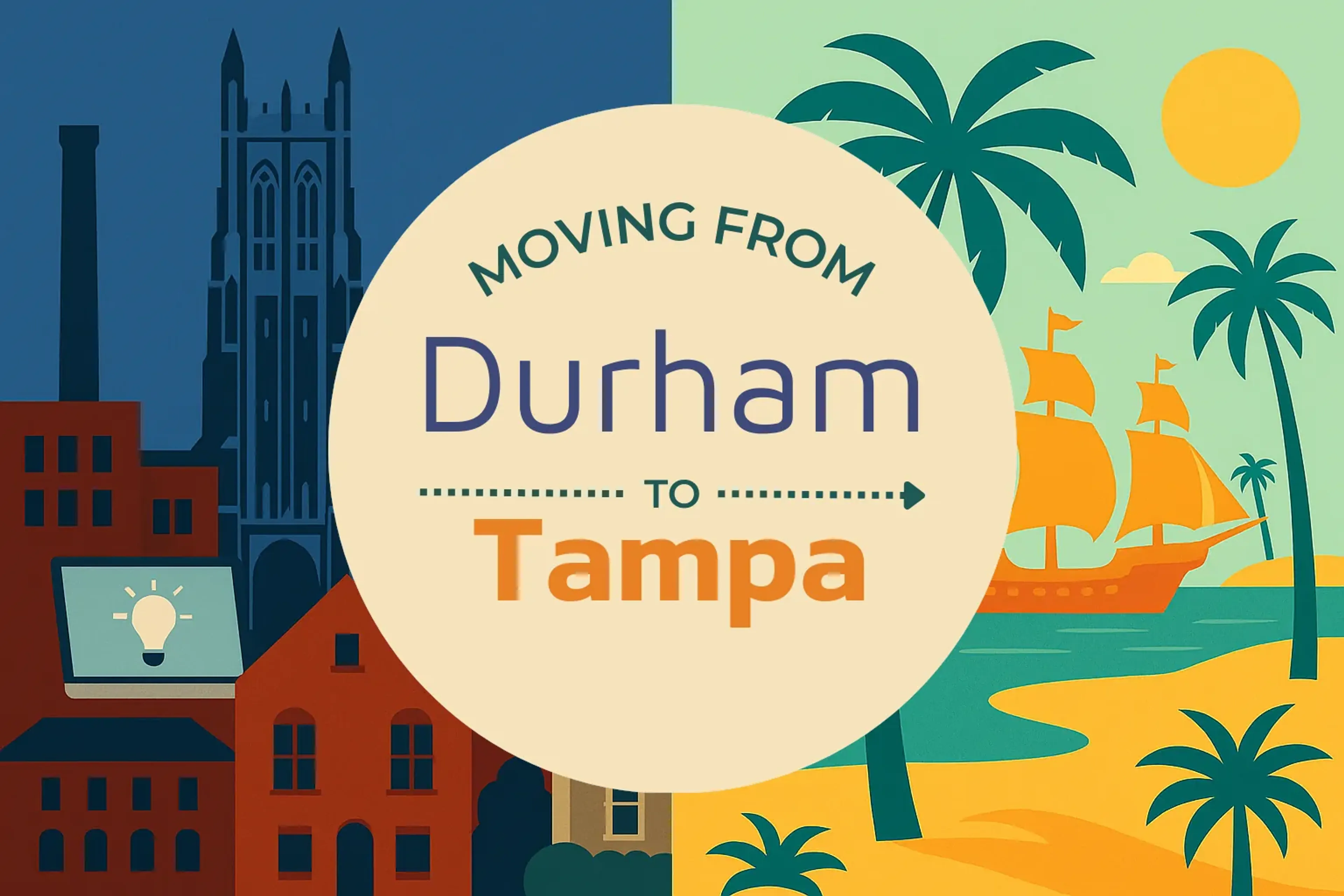 Side-by-side comparison of Durham to Tampa moving companies