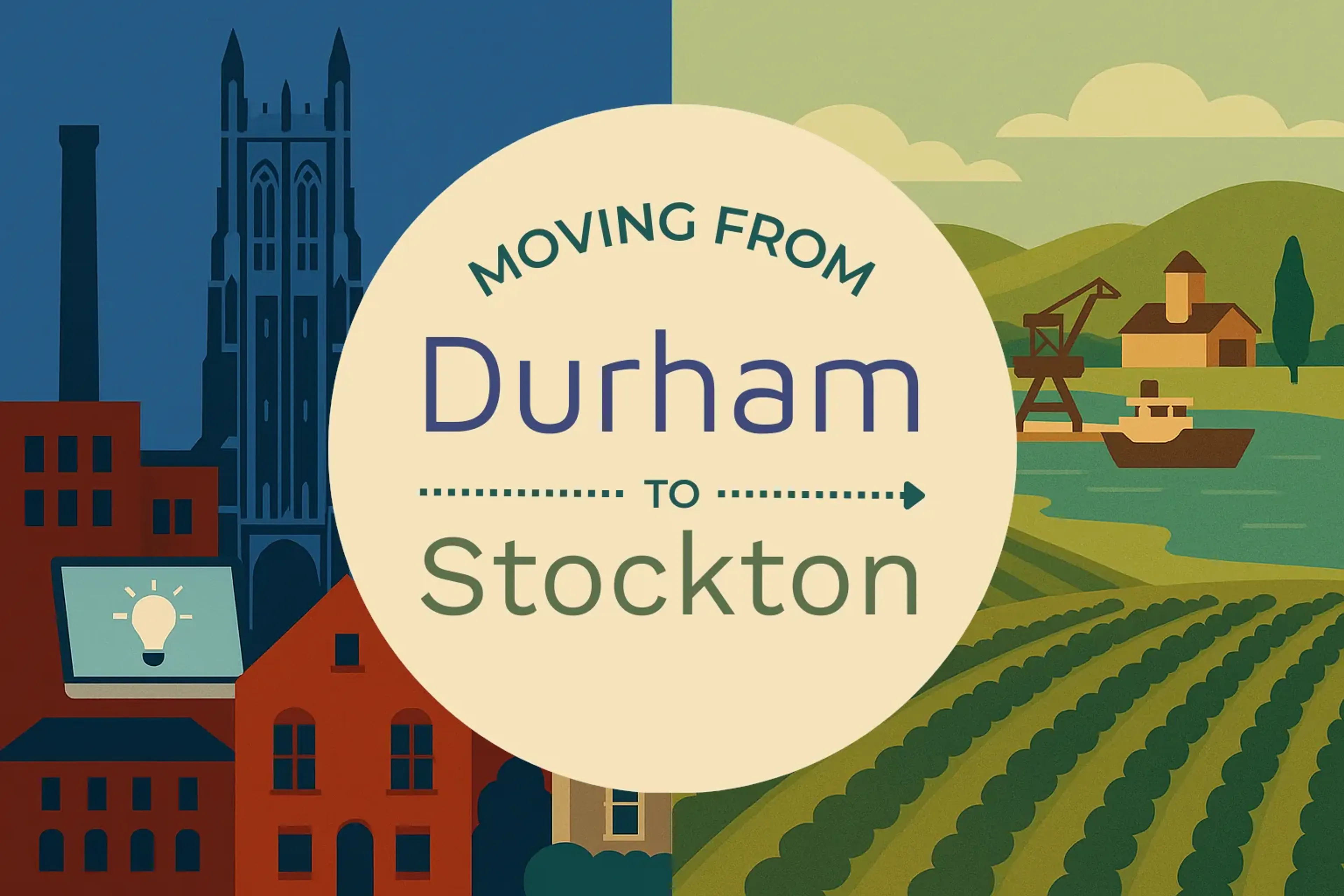 Side-by-side comparison of Durham to Stockton moving companies