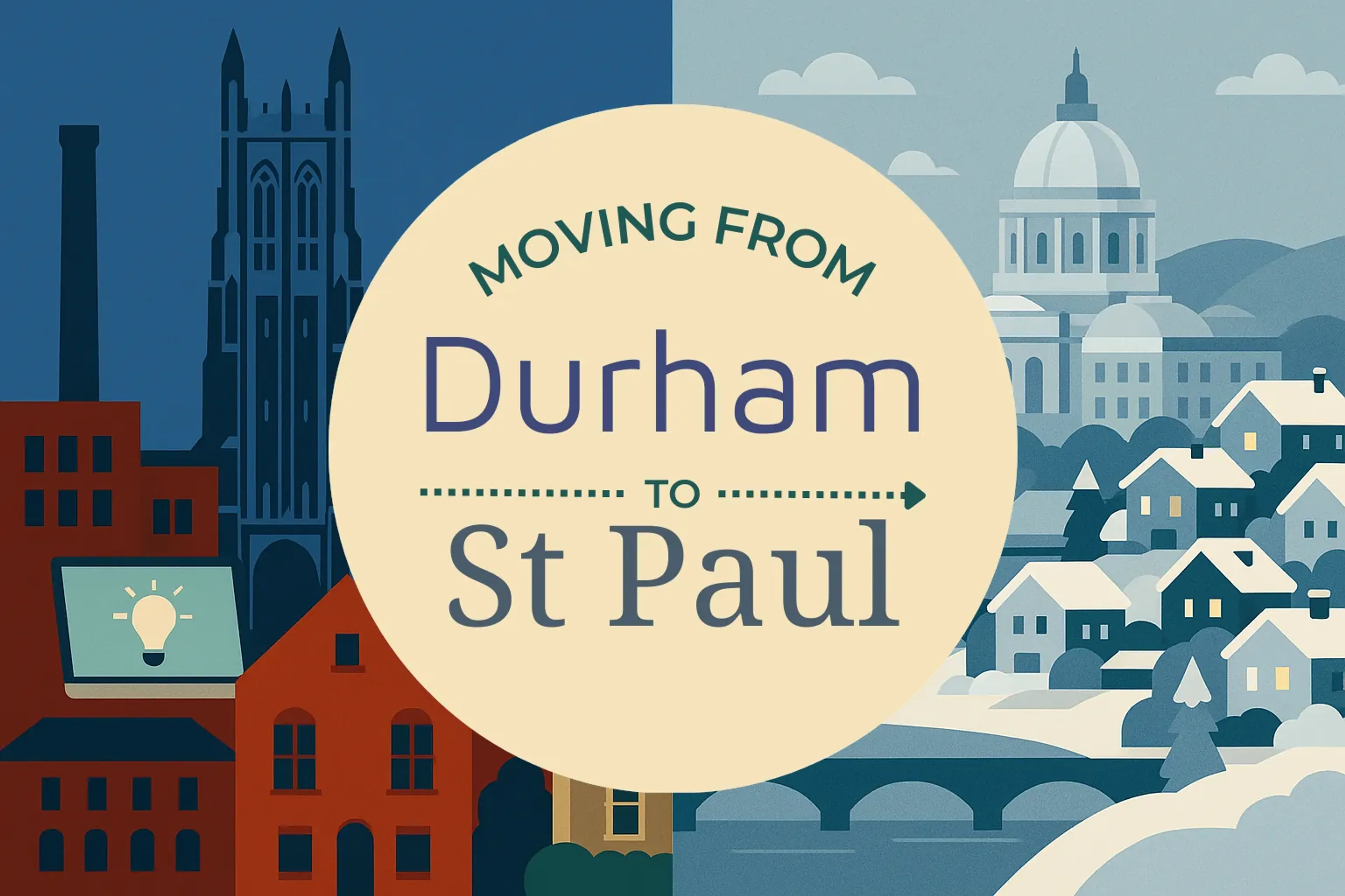 Side-by-side comparison of Durham to St. Paul moving companies
