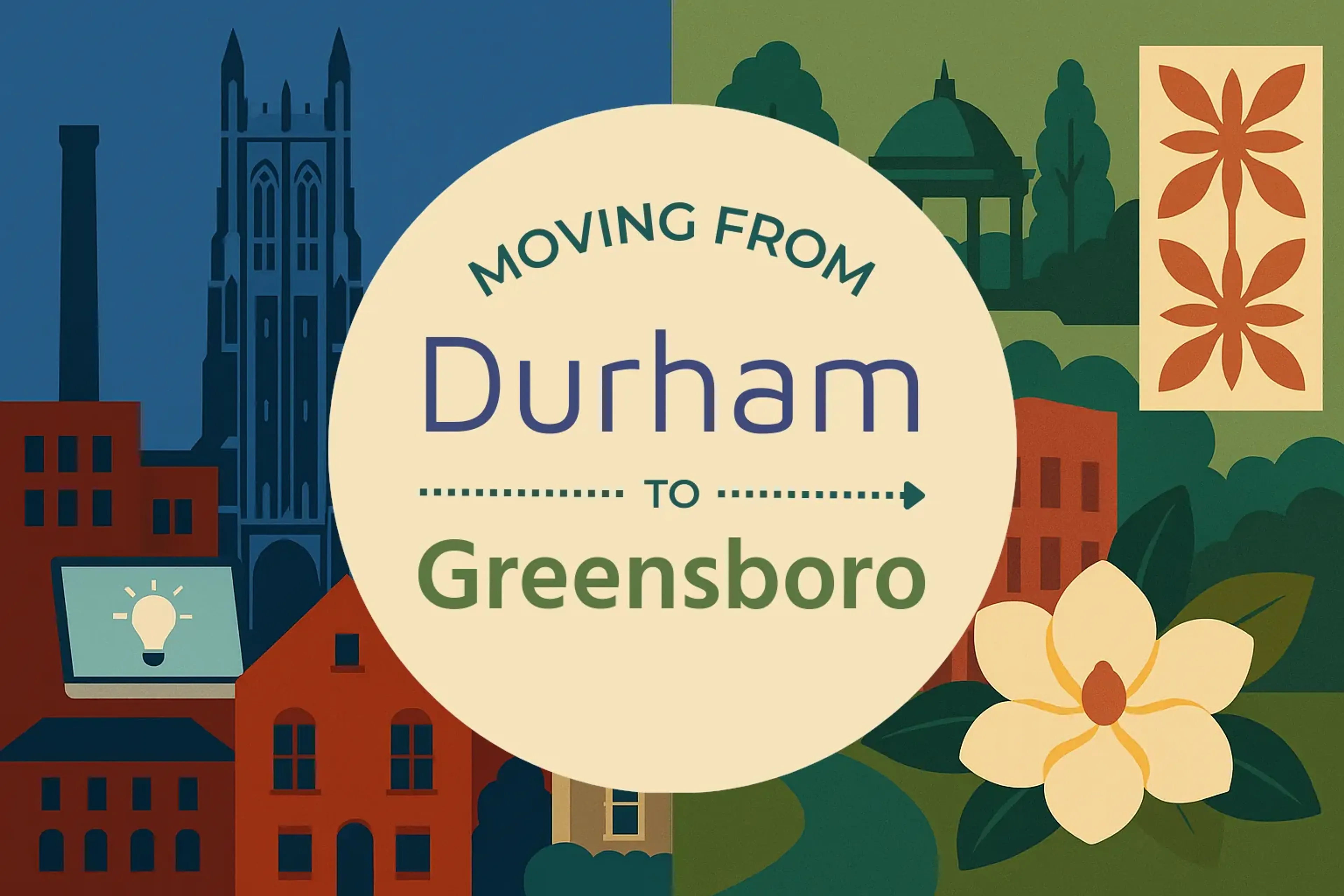 Side-by-side comparison of Durham to Greensboro moving companies