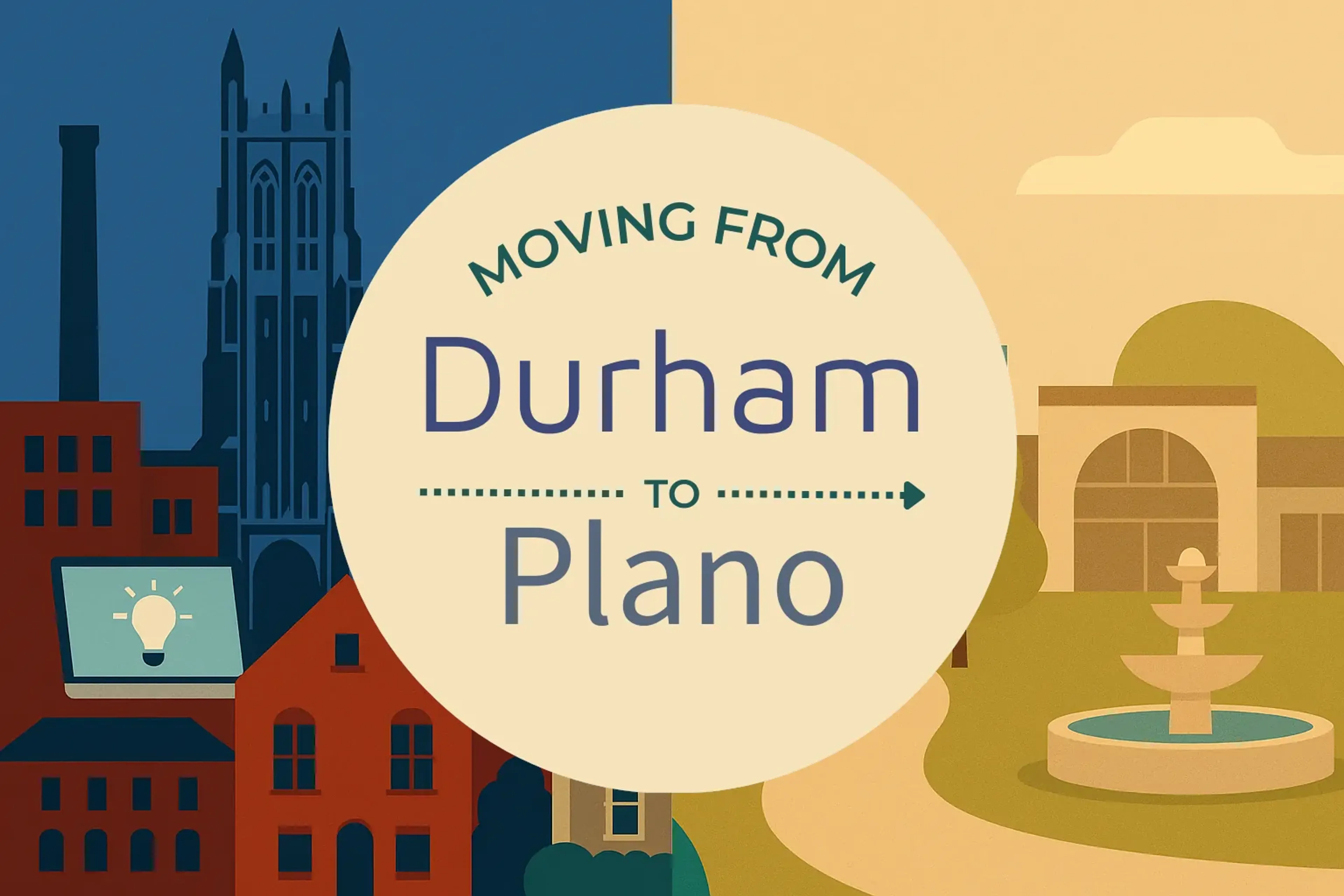 Side-by-side comparison of Durham to Plano moving companies