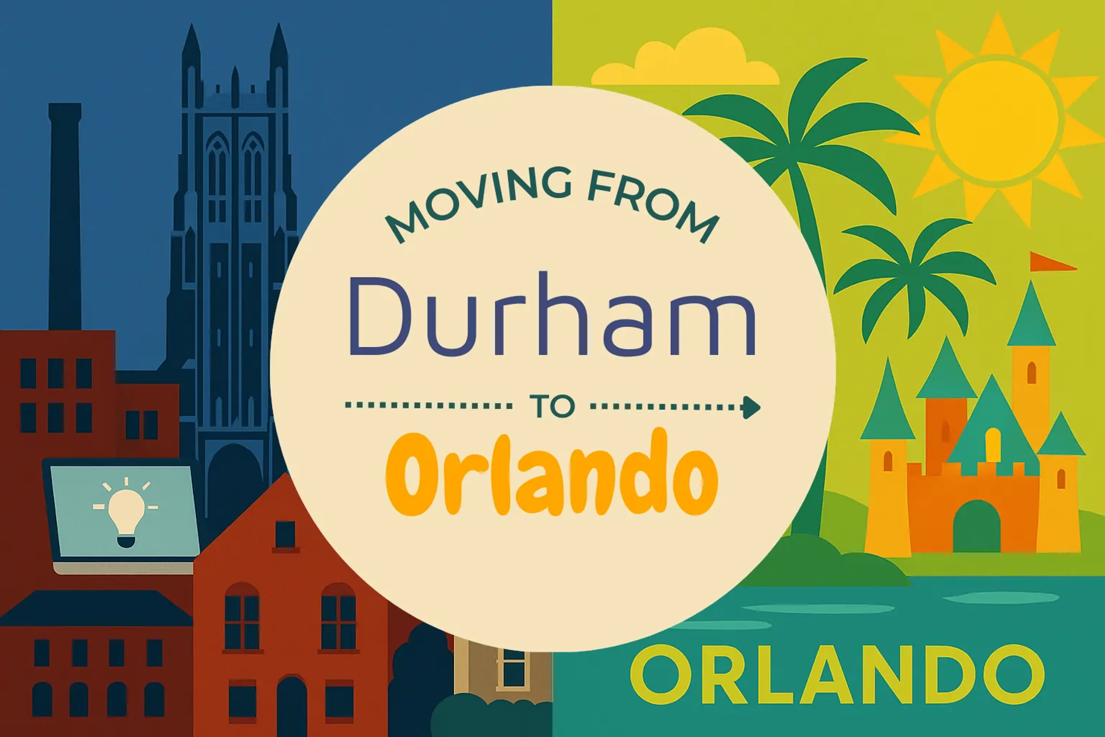 Side-by-side comparison of Durham to Orlando moving companies