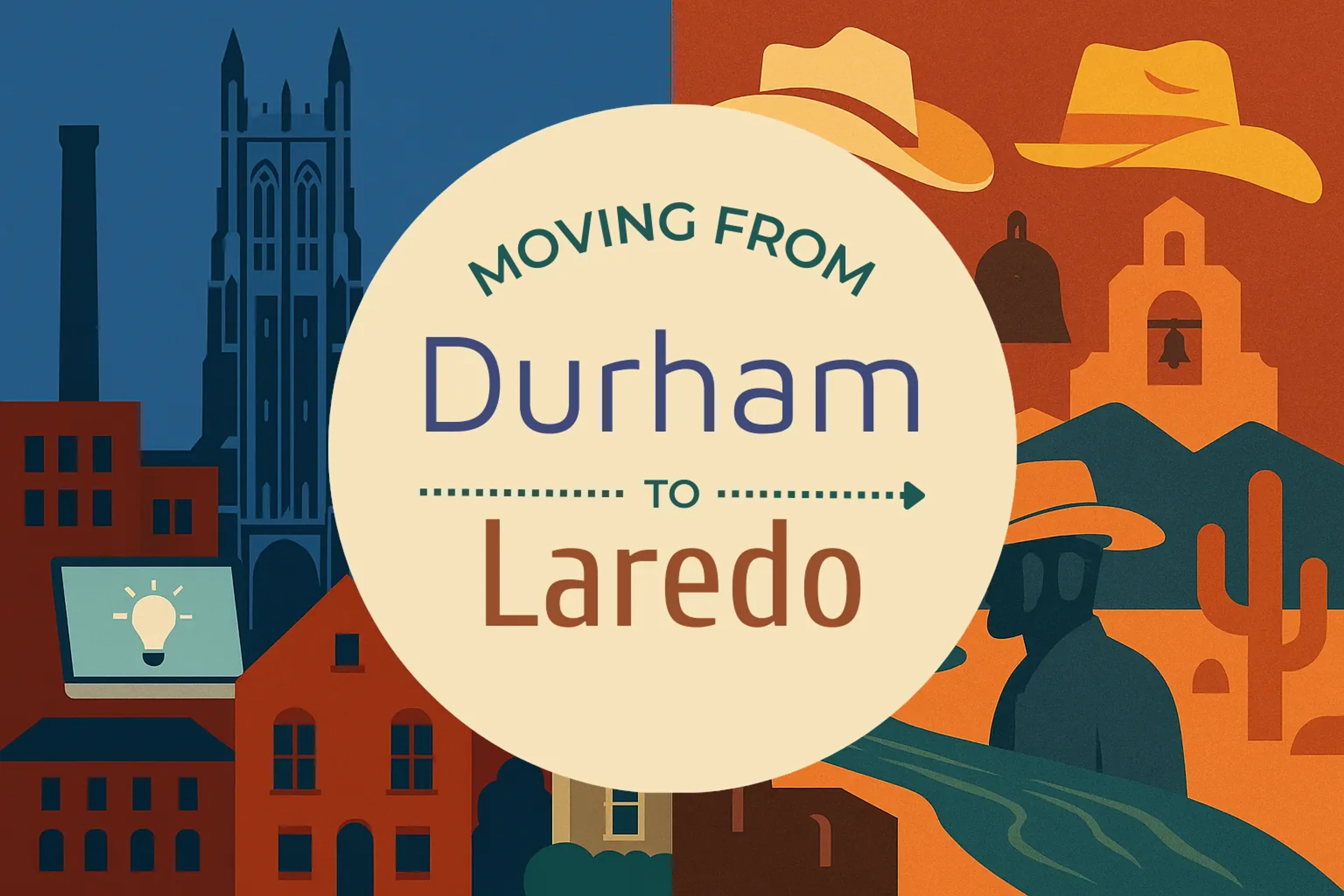 Side-by-side comparison of Durham to Laredo moving companies