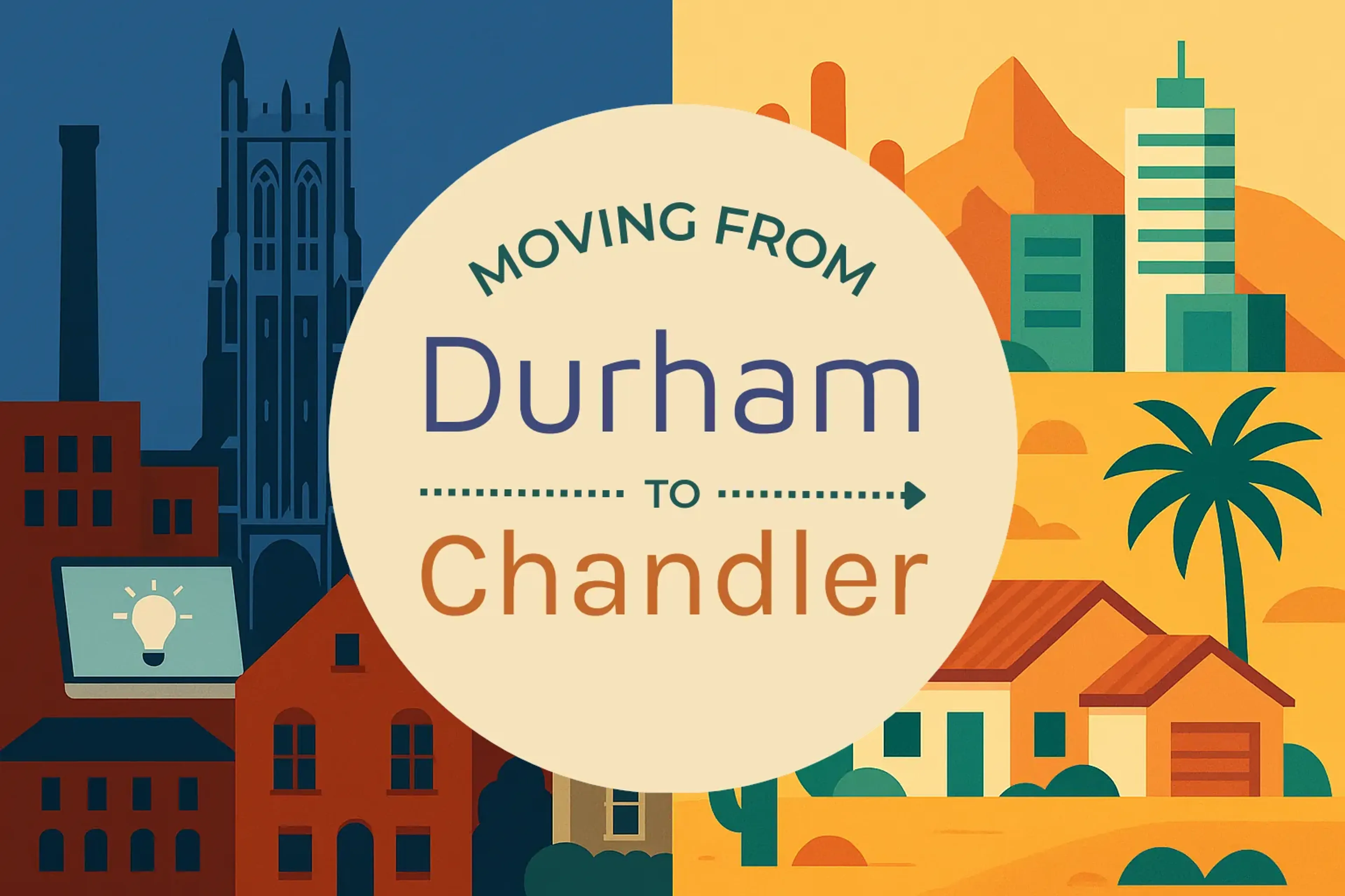 Side-by-side comparison of Durham to Chandler moving companies