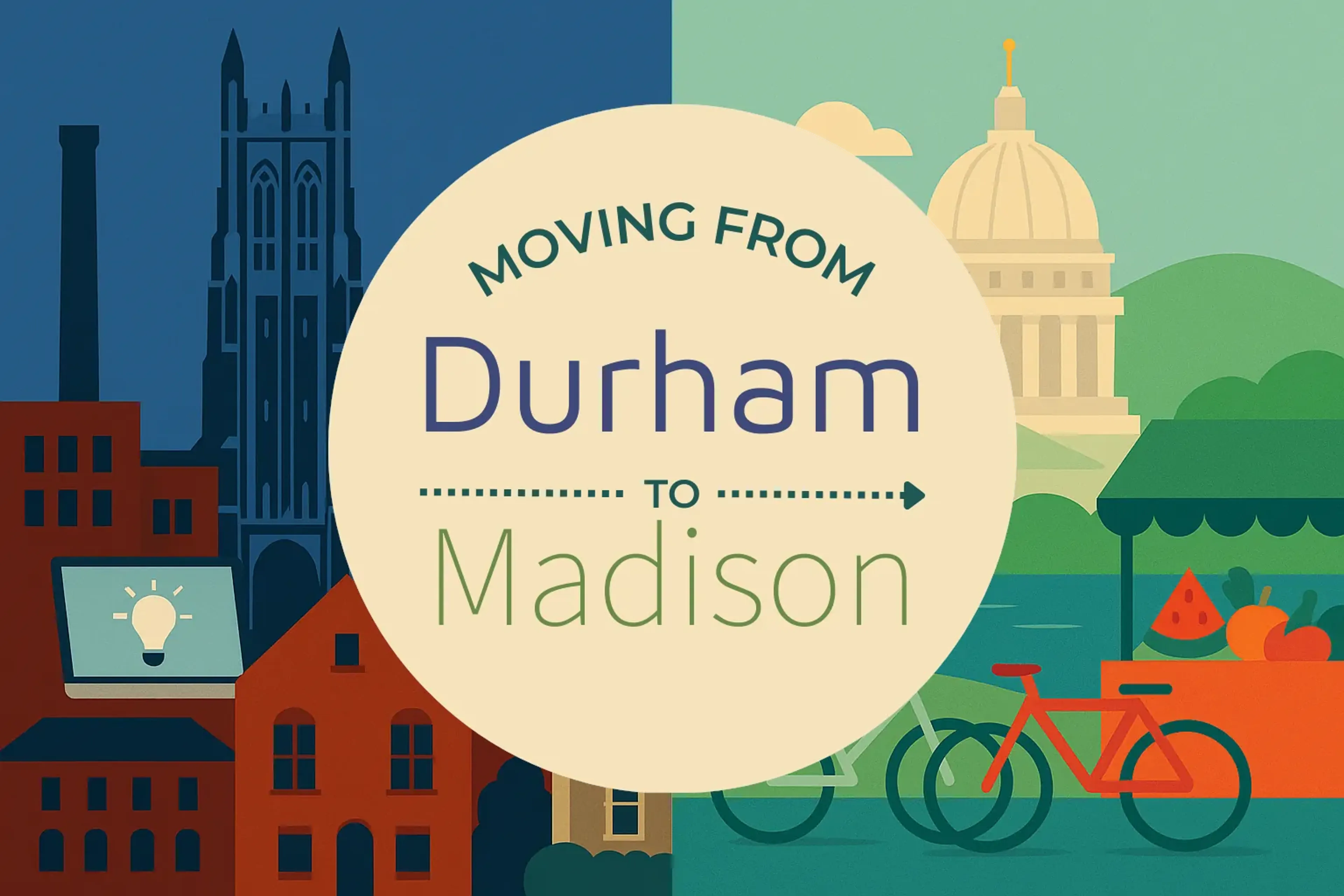 Side-by-side comparison of Durham to Madison moving companies