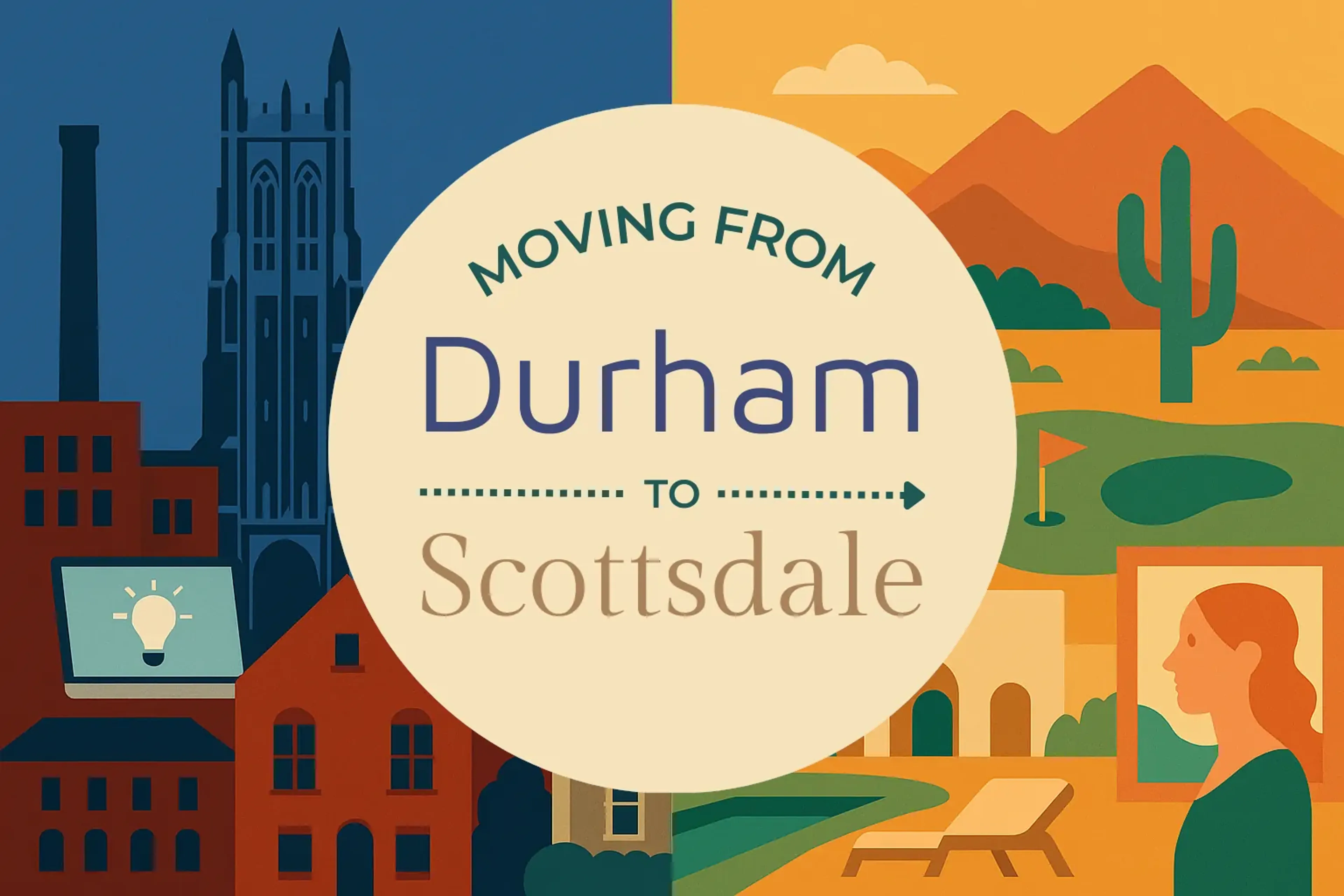 Side-by-side comparison of Durham to Scottsdale moving companies