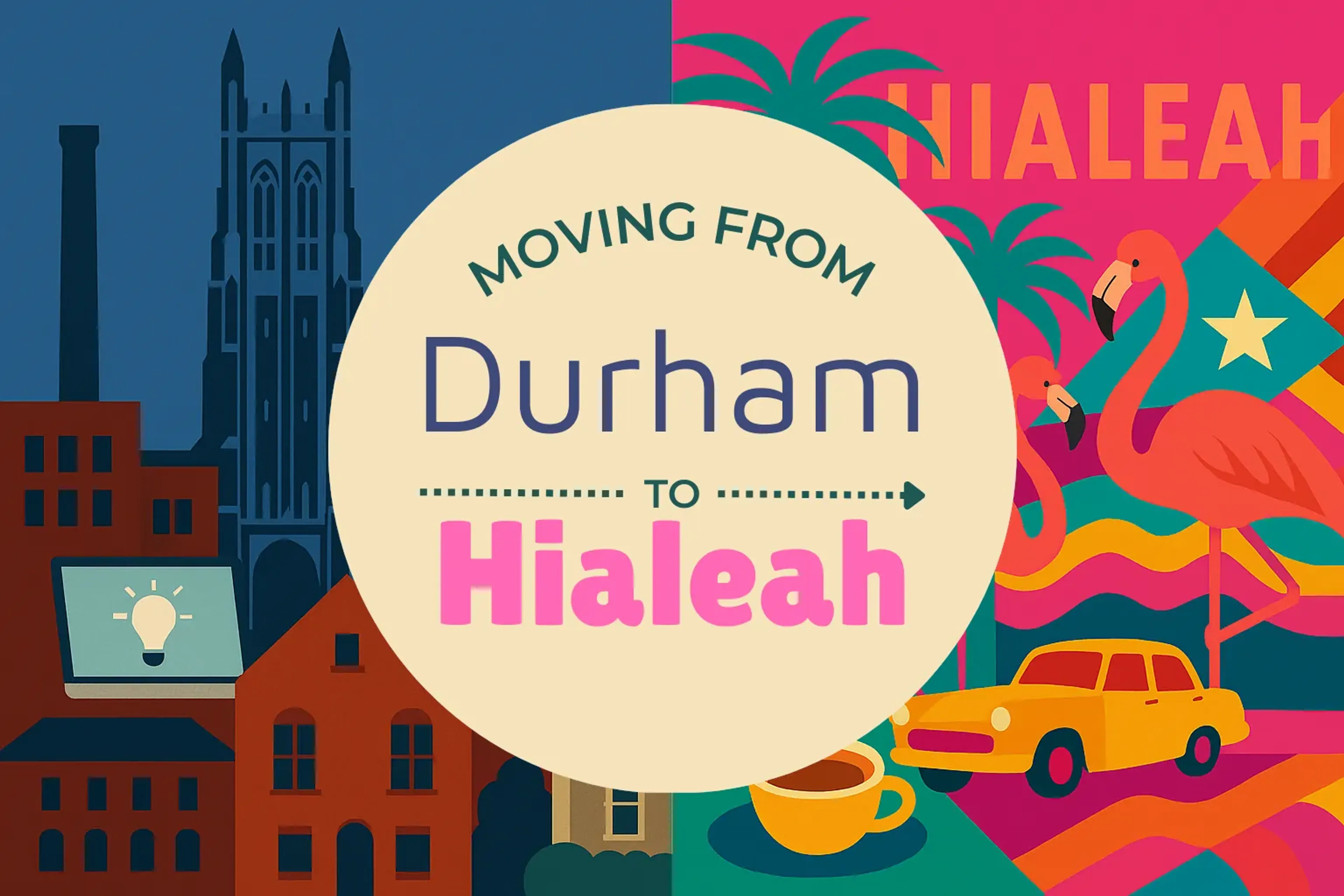 Side-by-side comparison of Durham to Hialeah moving companies