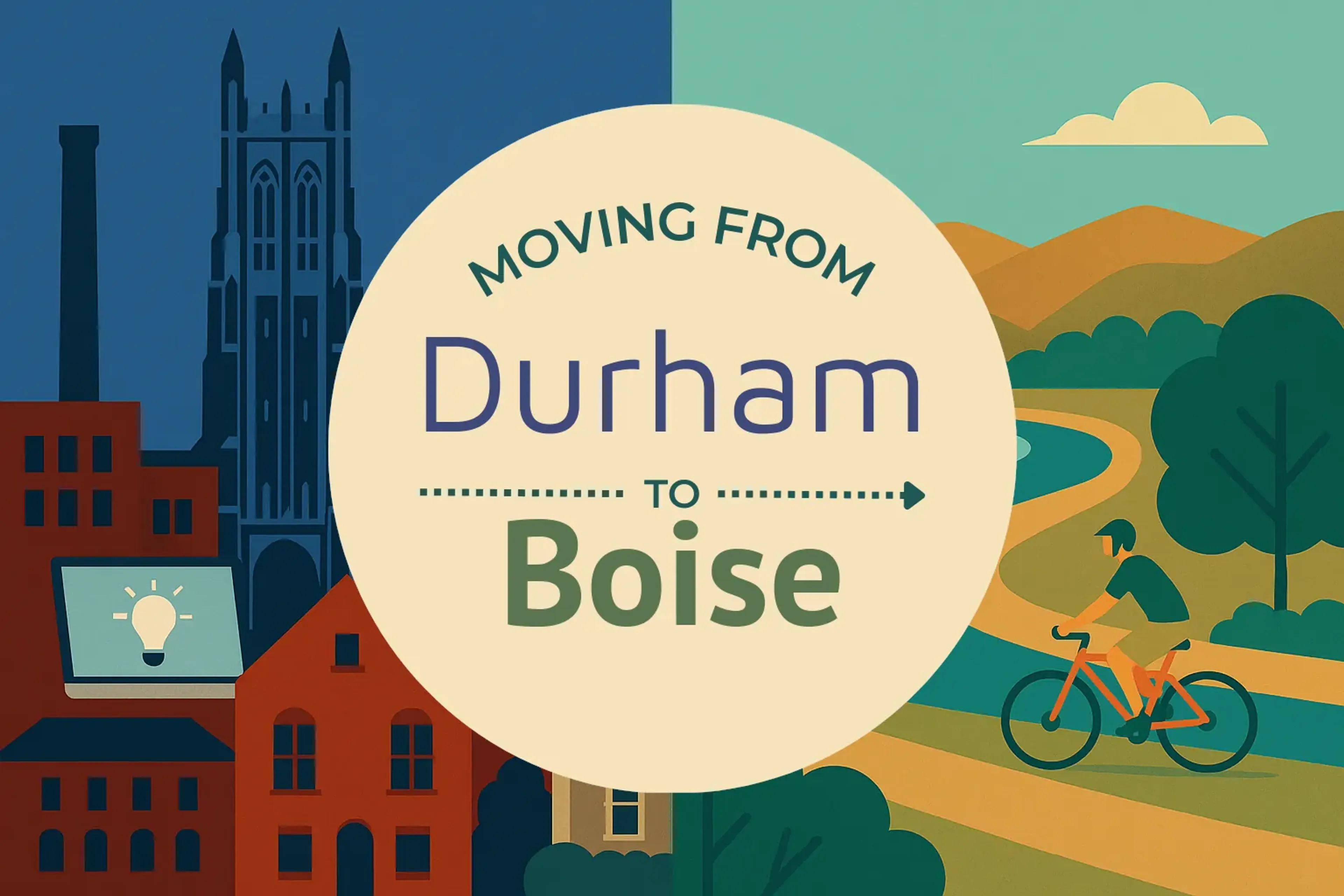 Side-by-side comparison of Durham to Boise moving companies