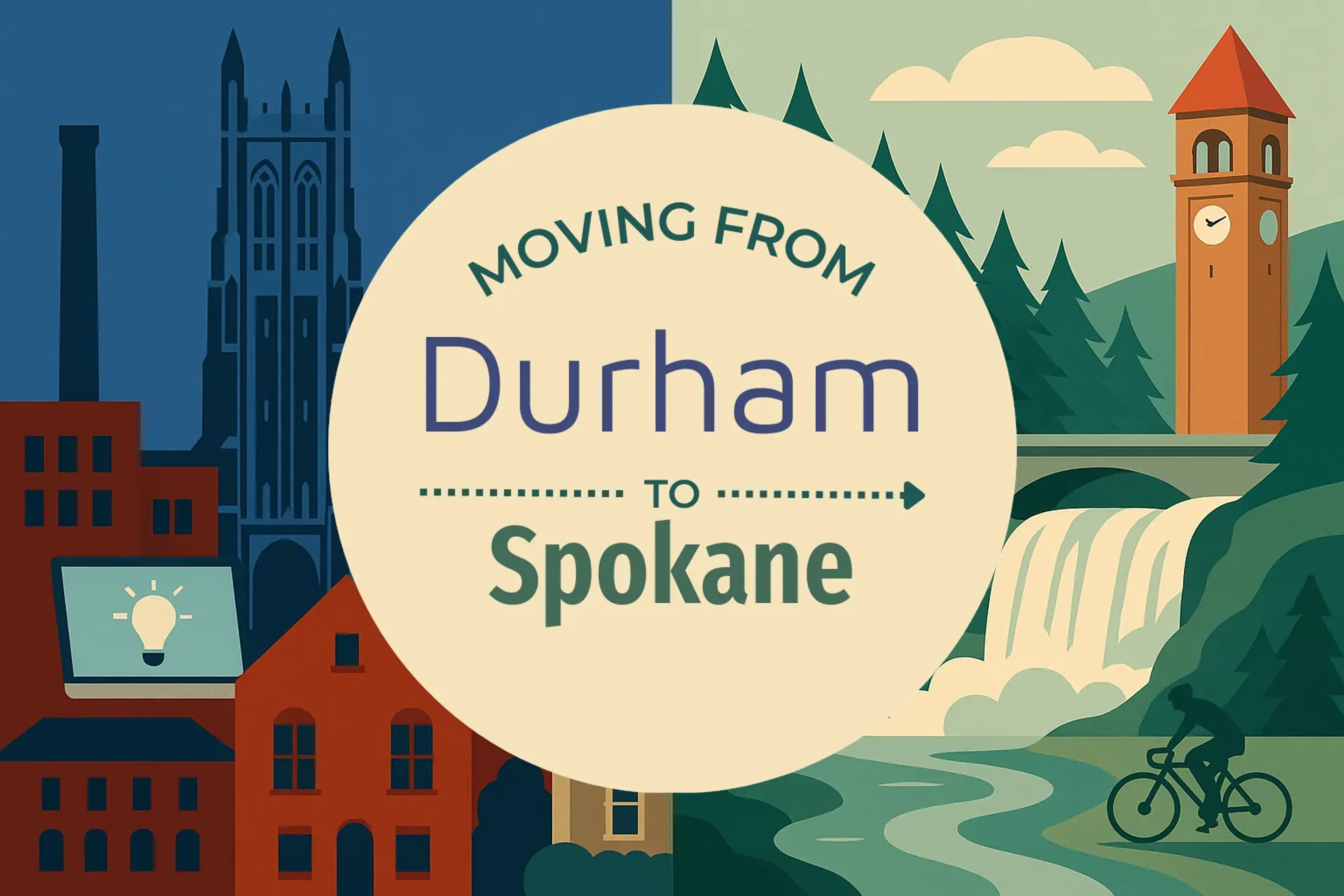 Side-by-side comparison of Durham to Spokane moving companies