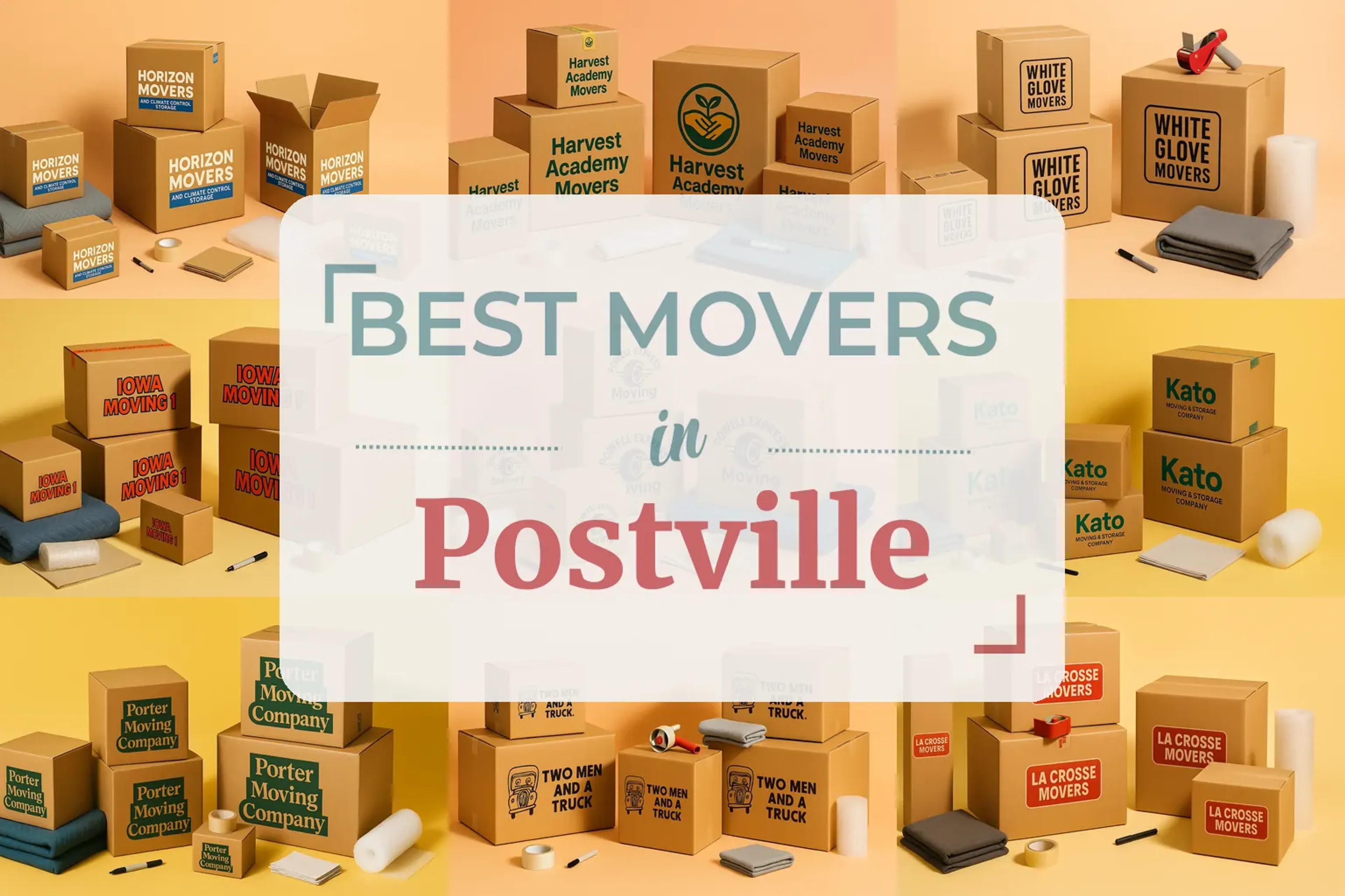 Side-by-side comparison of Postville moving companies