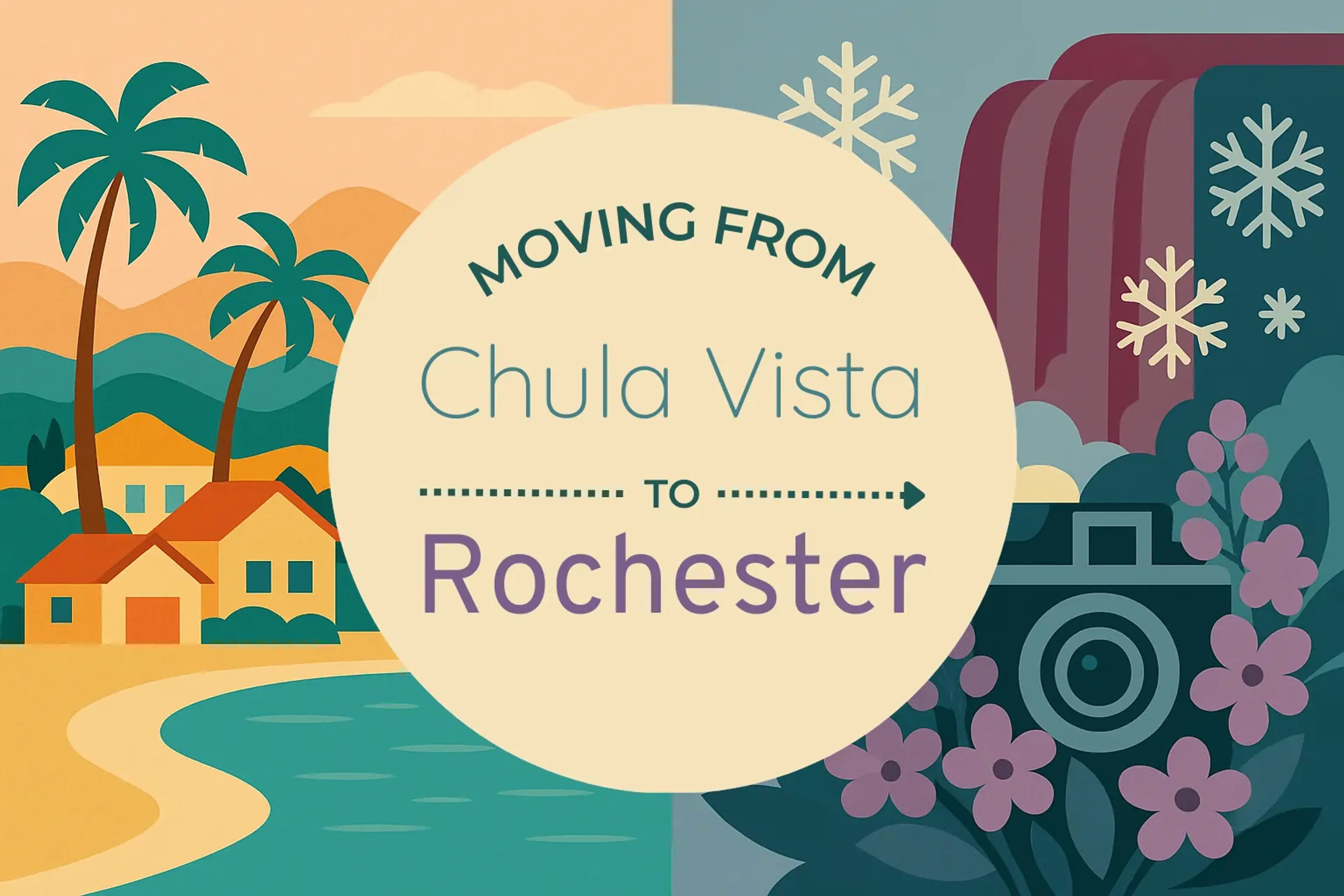 Side-by-side comparison of Chula Vista to Rochester moving companies