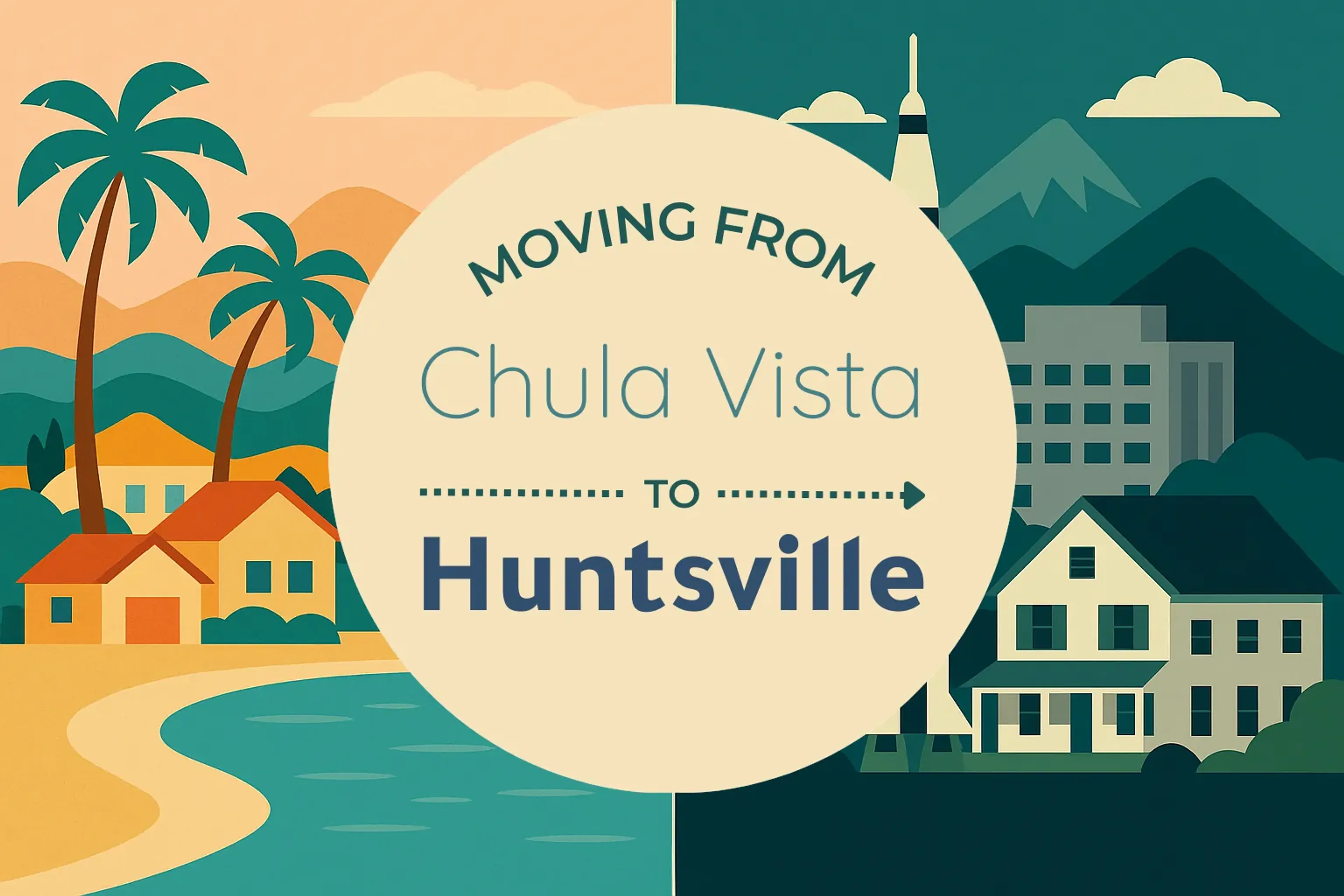 Side-by-side comparison of Chula Vista to Huntsville moving companies