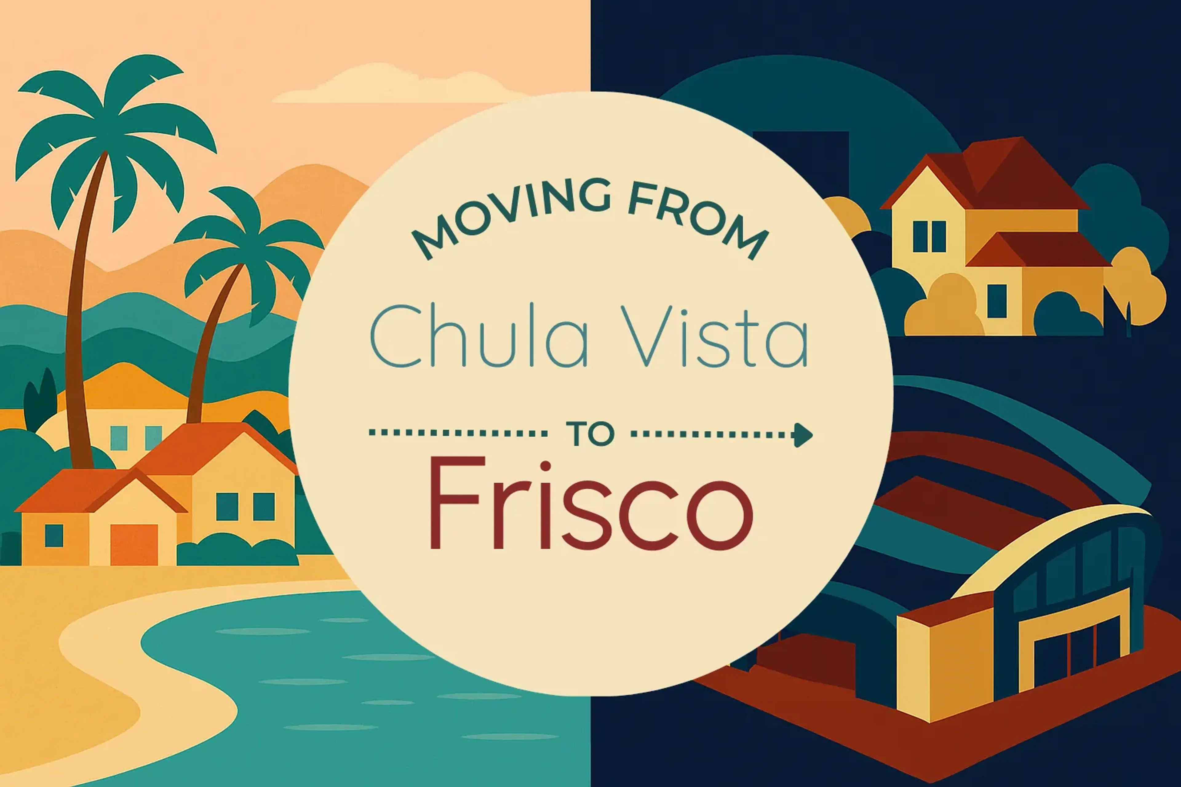 Side-by-side comparison of Chula Vista to Frisco moving companies