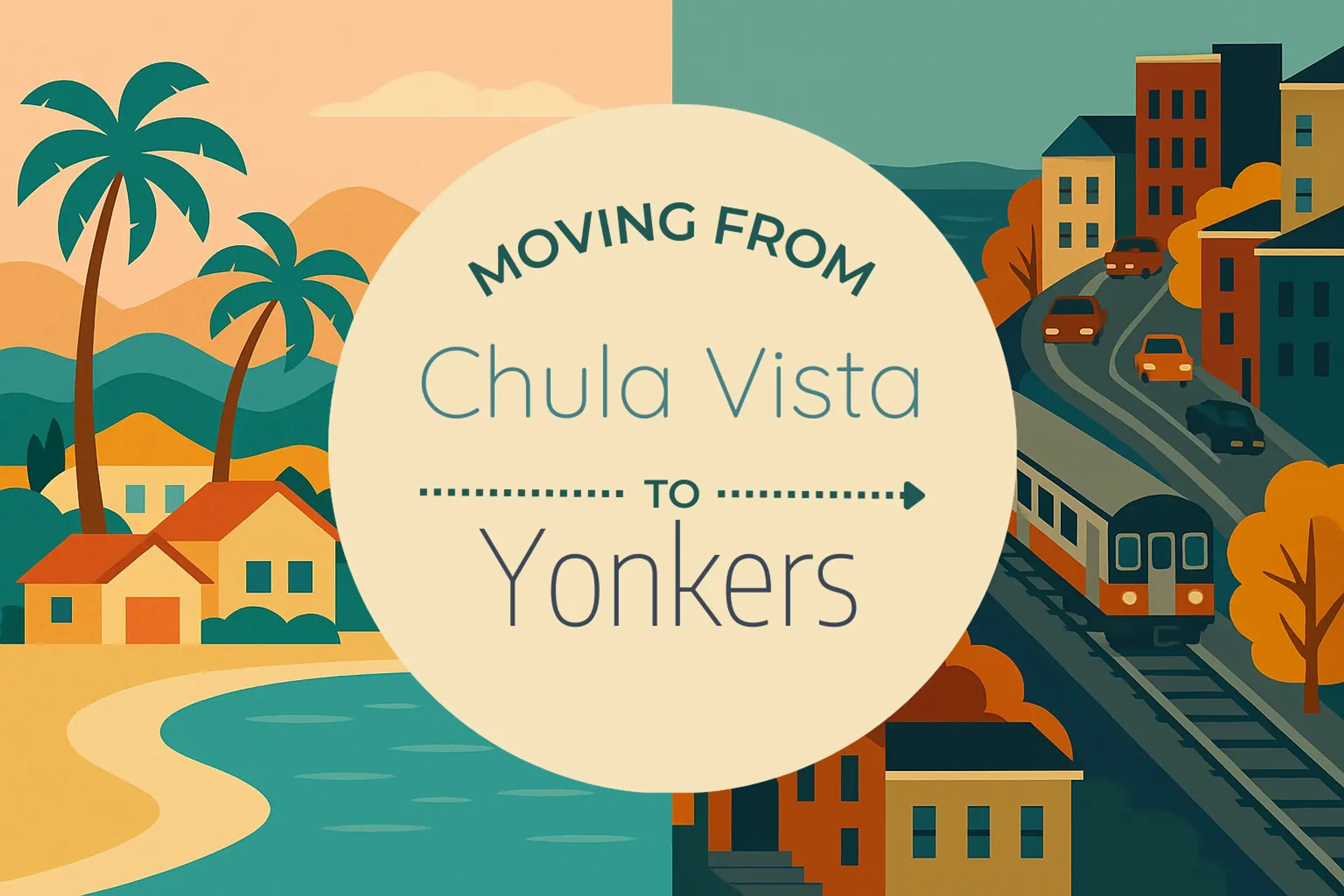 Side-by-side comparison of Chula Vista to Yonkers moving companies