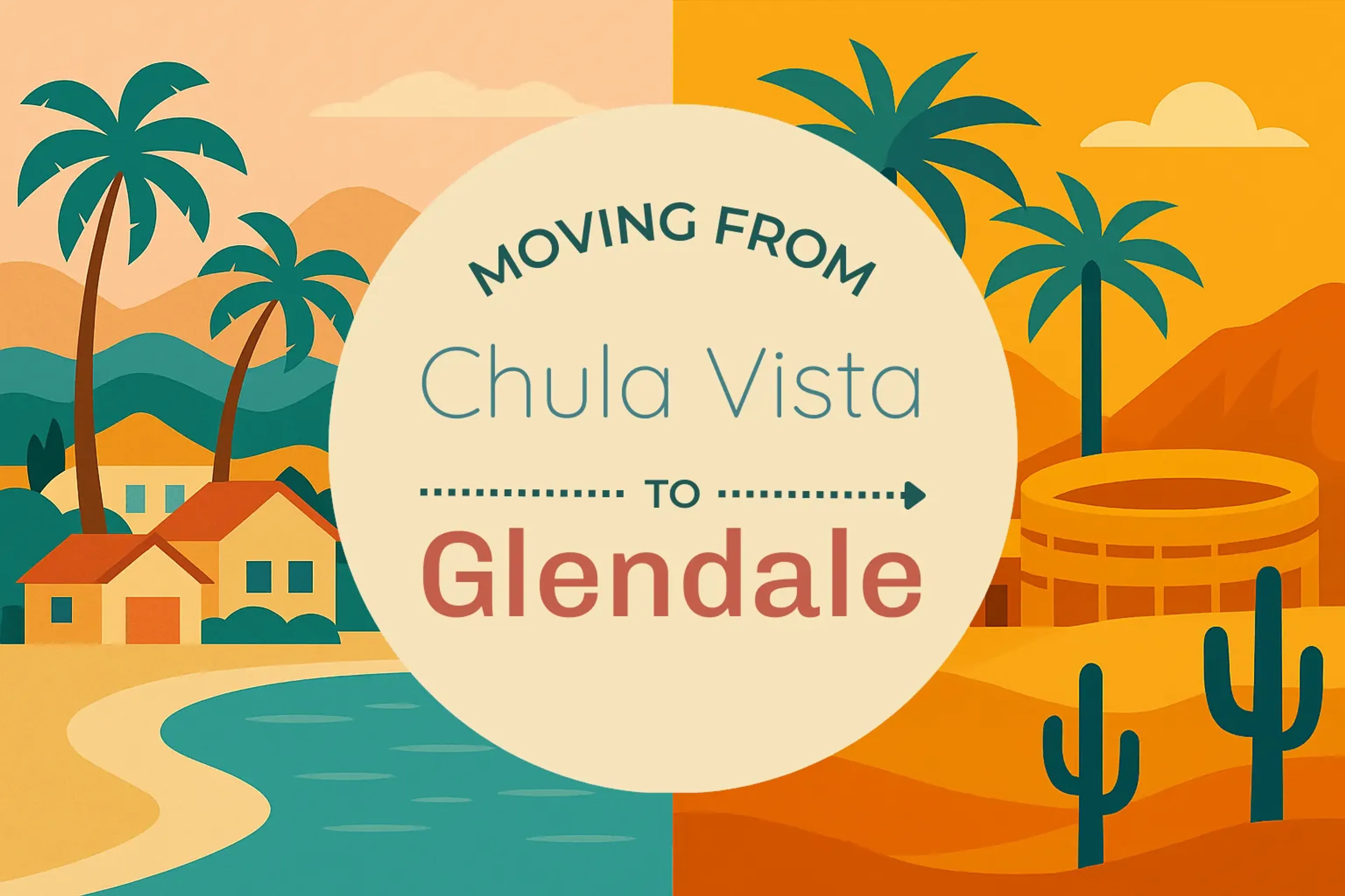 Side-by-side comparison of Chula Vista to Glendale moving companies