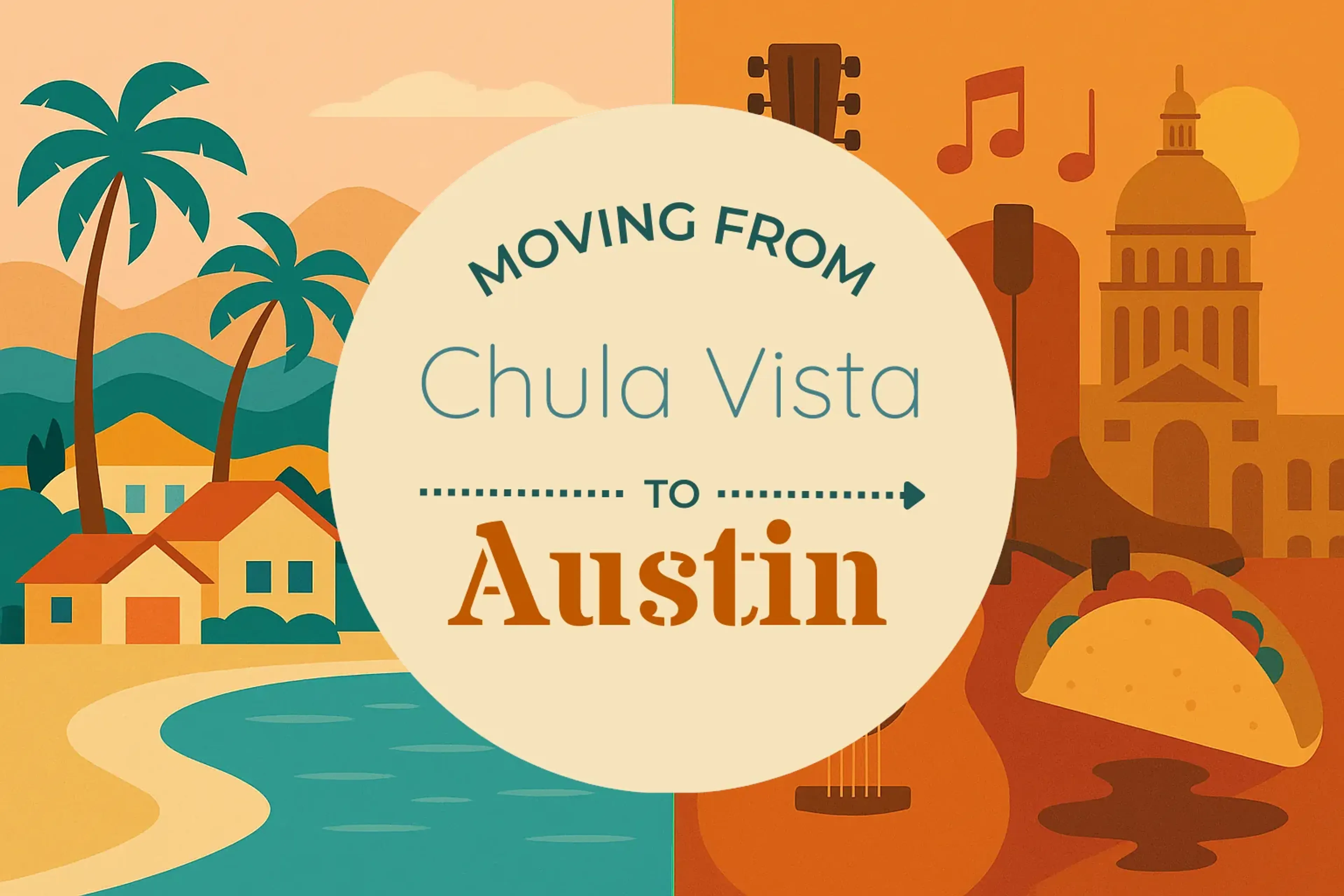 Side-by-side comparison of Chula Vista to Austin moving companies