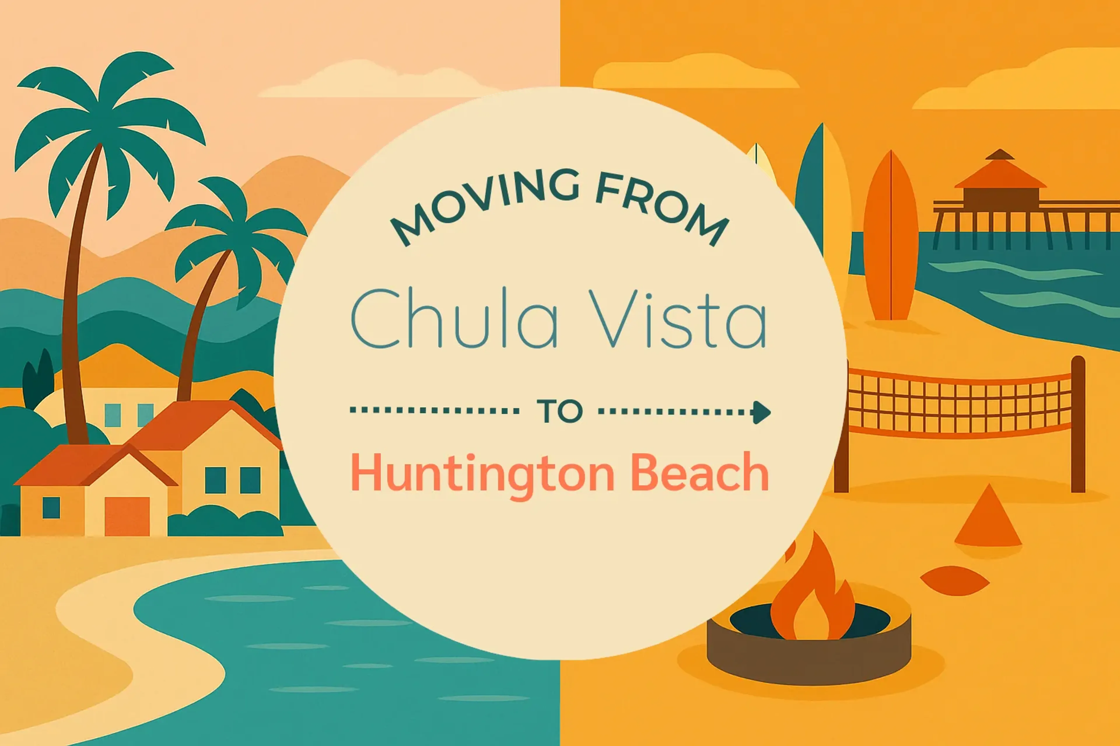 Side-by-side comparison of Chula Vista to Huntington Beach moving companies
