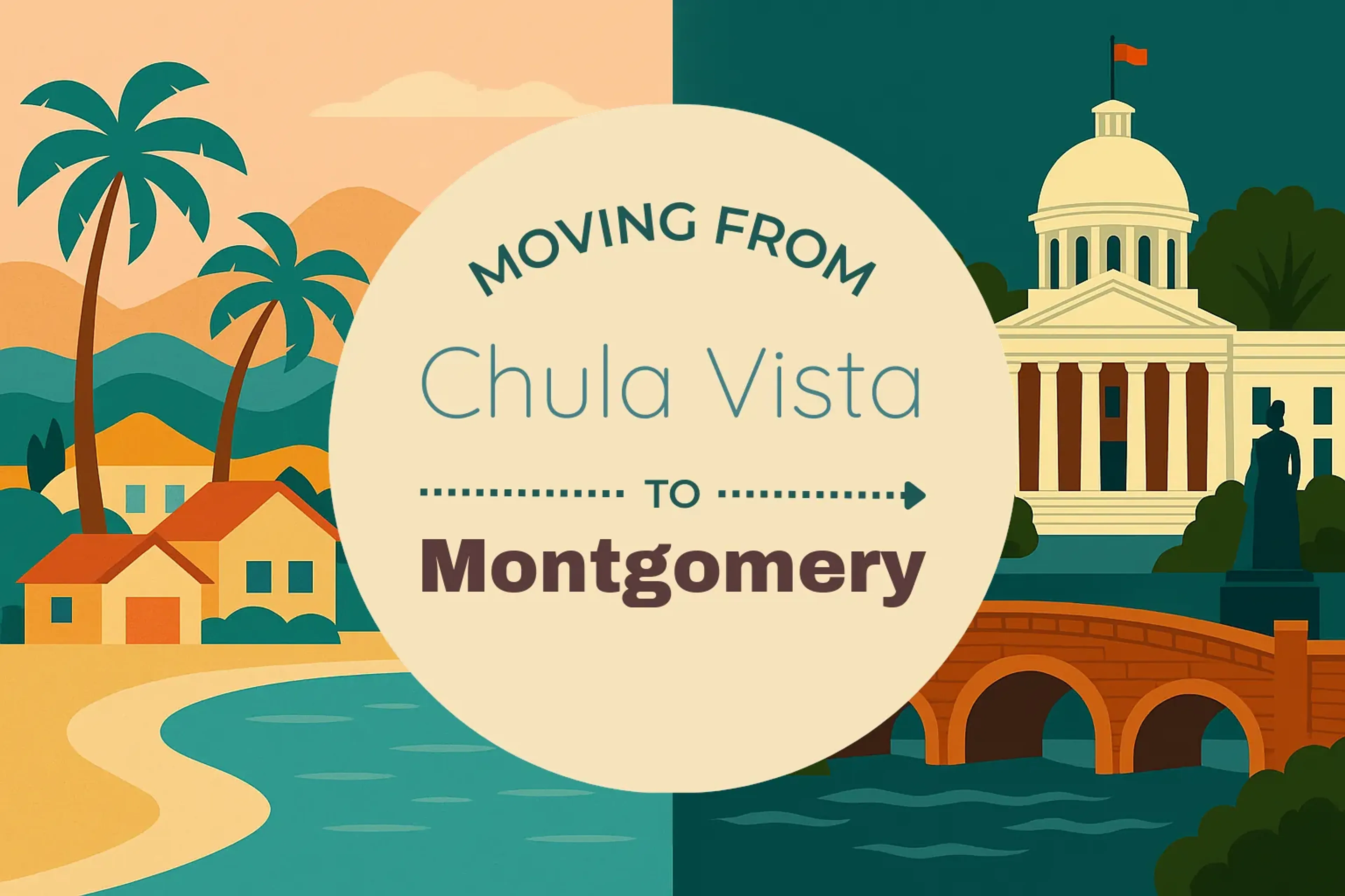 Side-by-side comparison of Chula Vista to Montgomery moving companies