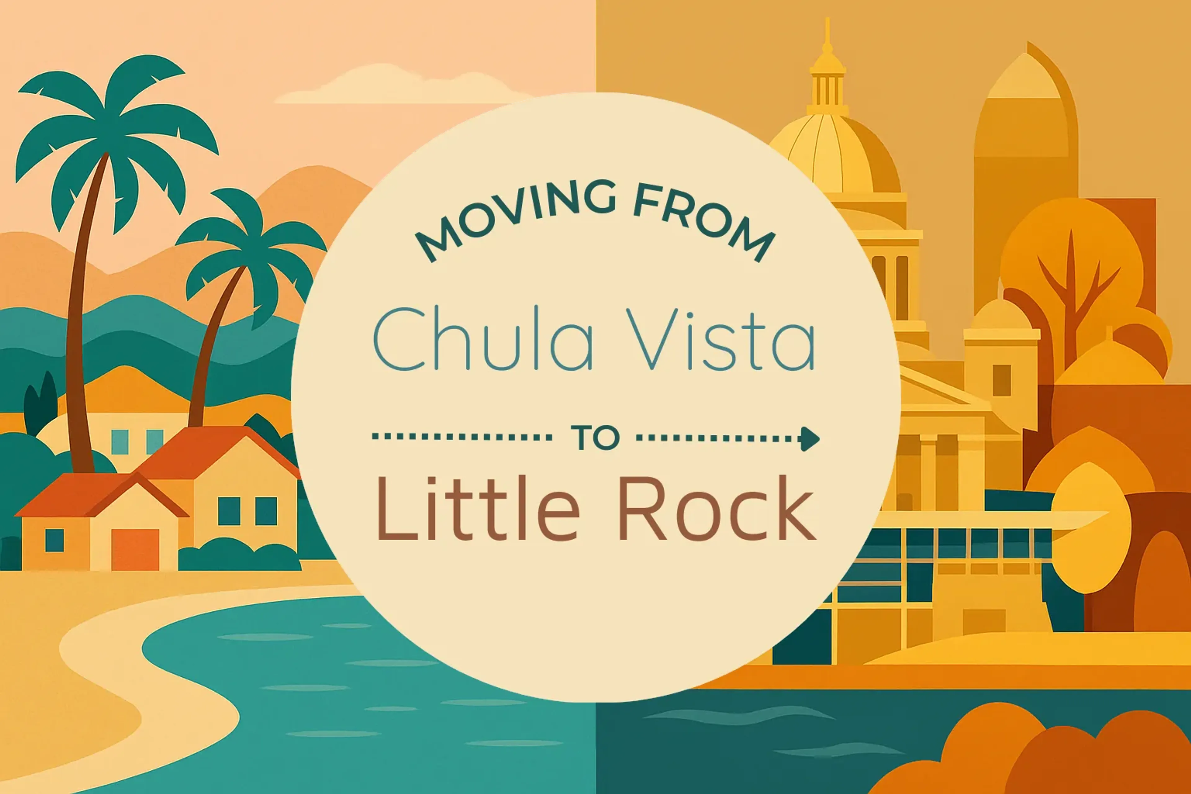 Side-by-side comparison of Chula Vista to Little Rock moving companies
