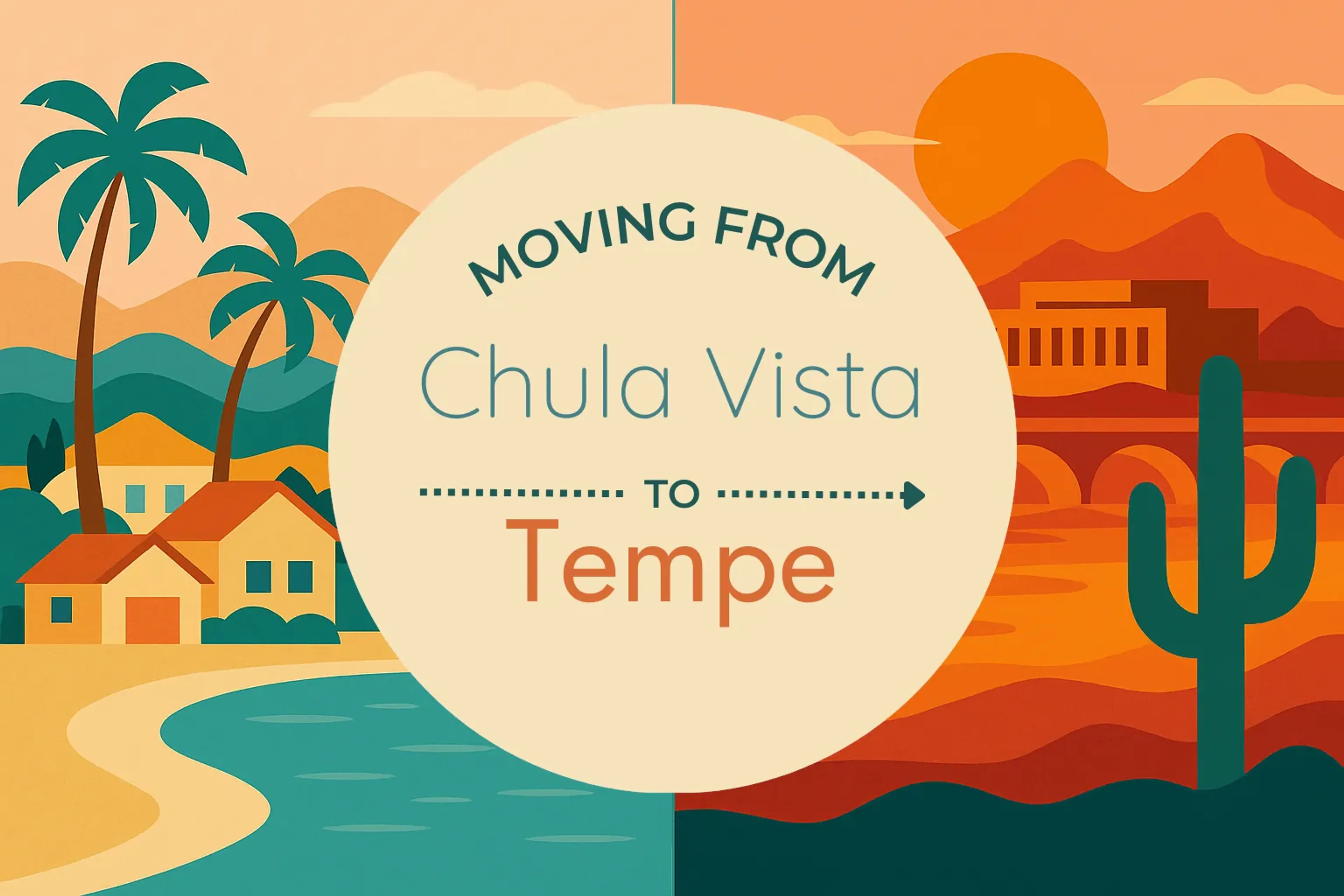 Side-by-side comparison of Chula Vista to Tempe moving companies