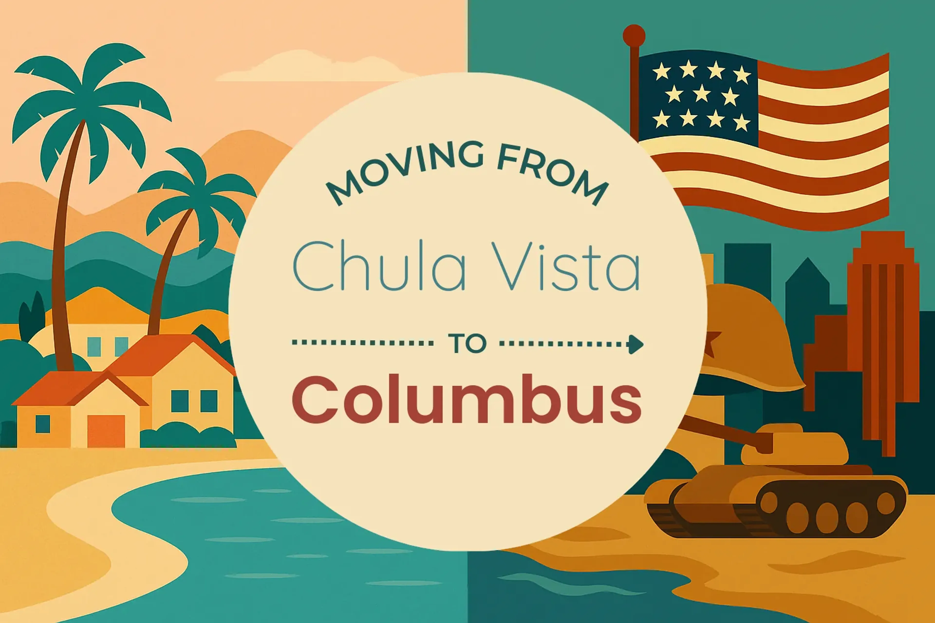 Side-by-side comparison of Chula Vista to Columbus moving companies