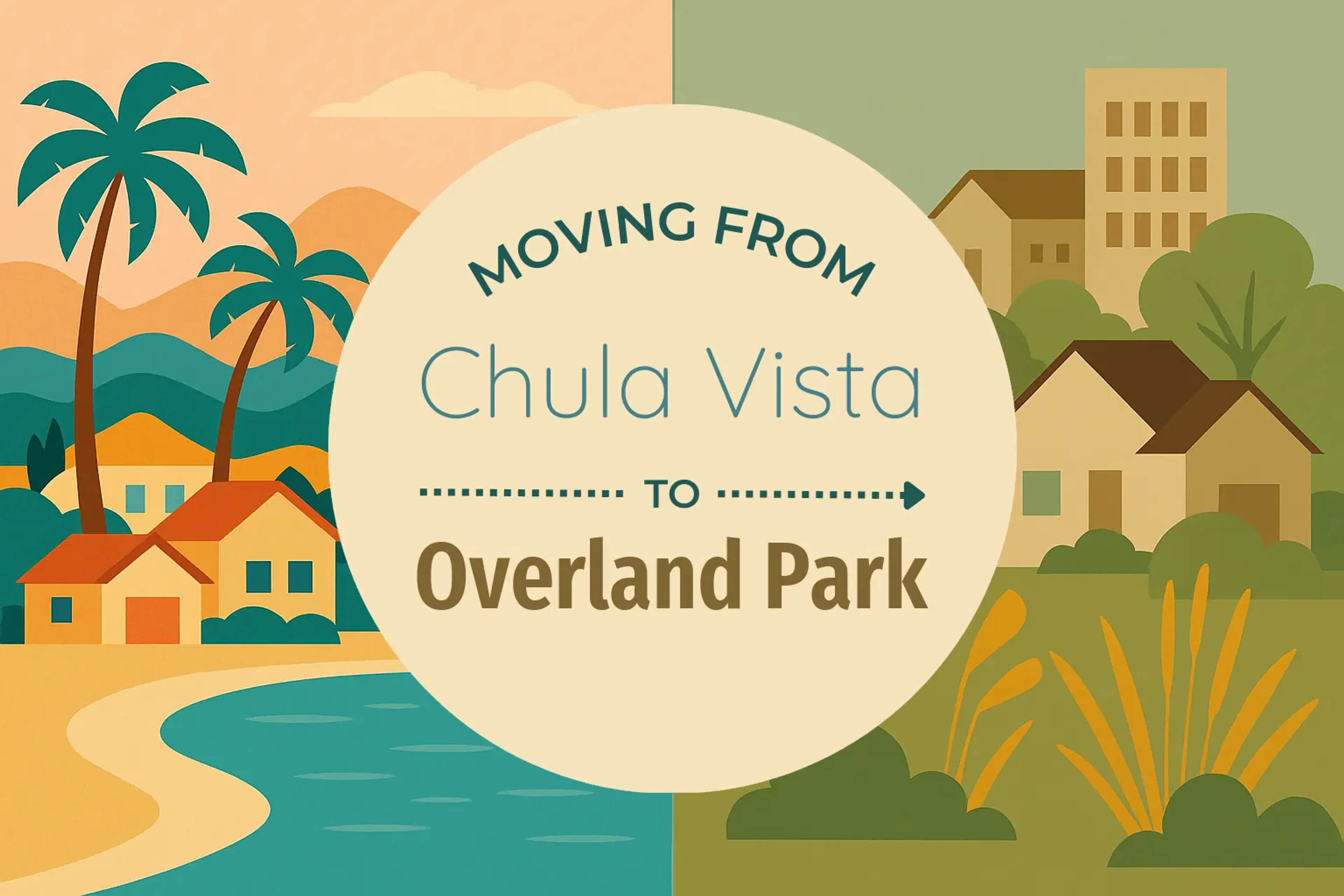Side-by-side comparison of Chula Vista to Overland Park moving companies