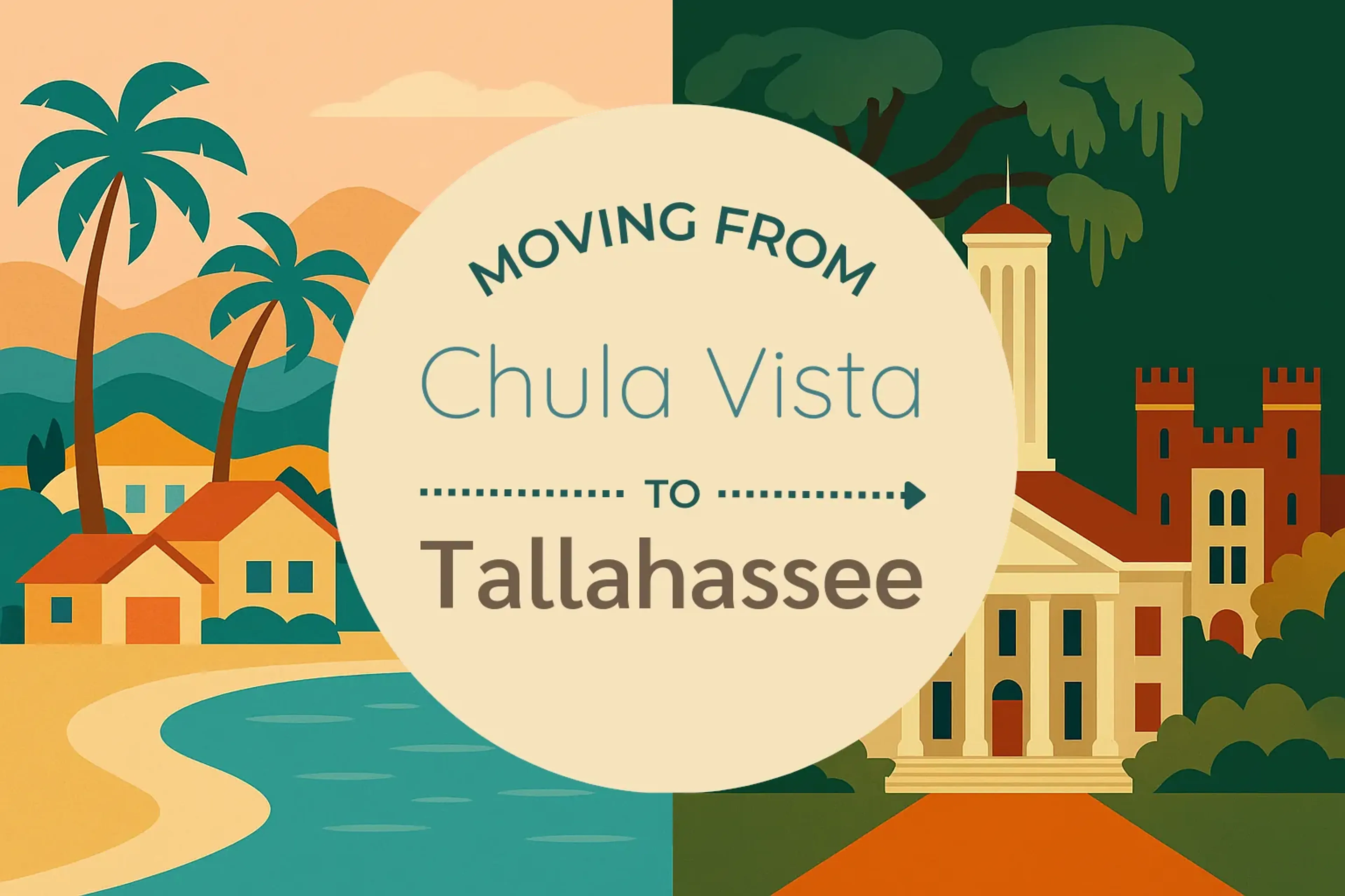 Side-by-side comparison of Chula Vista to Tallahassee moving companies