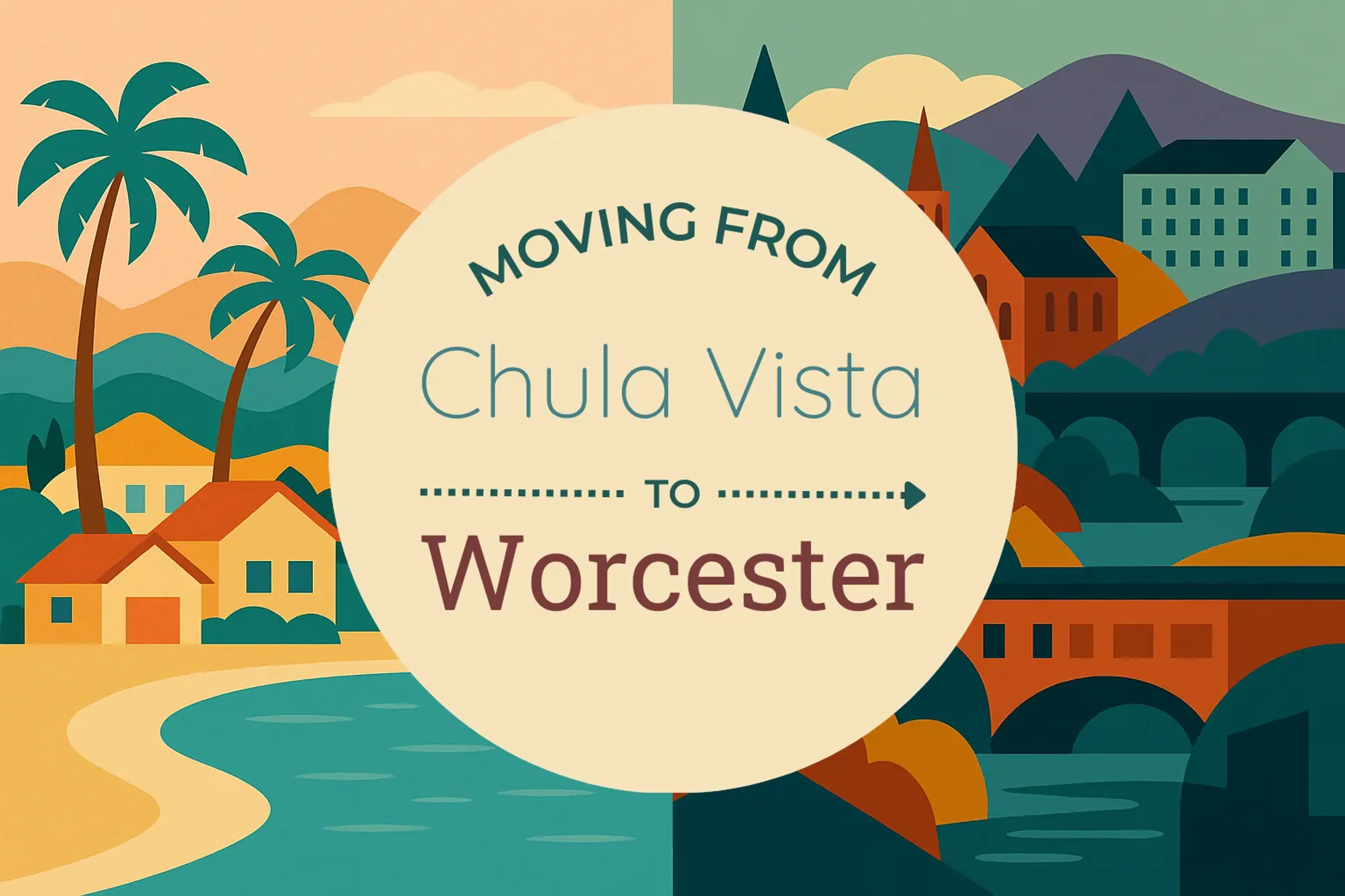 Side-by-side comparison of Chula Vista to Worcester moving companies