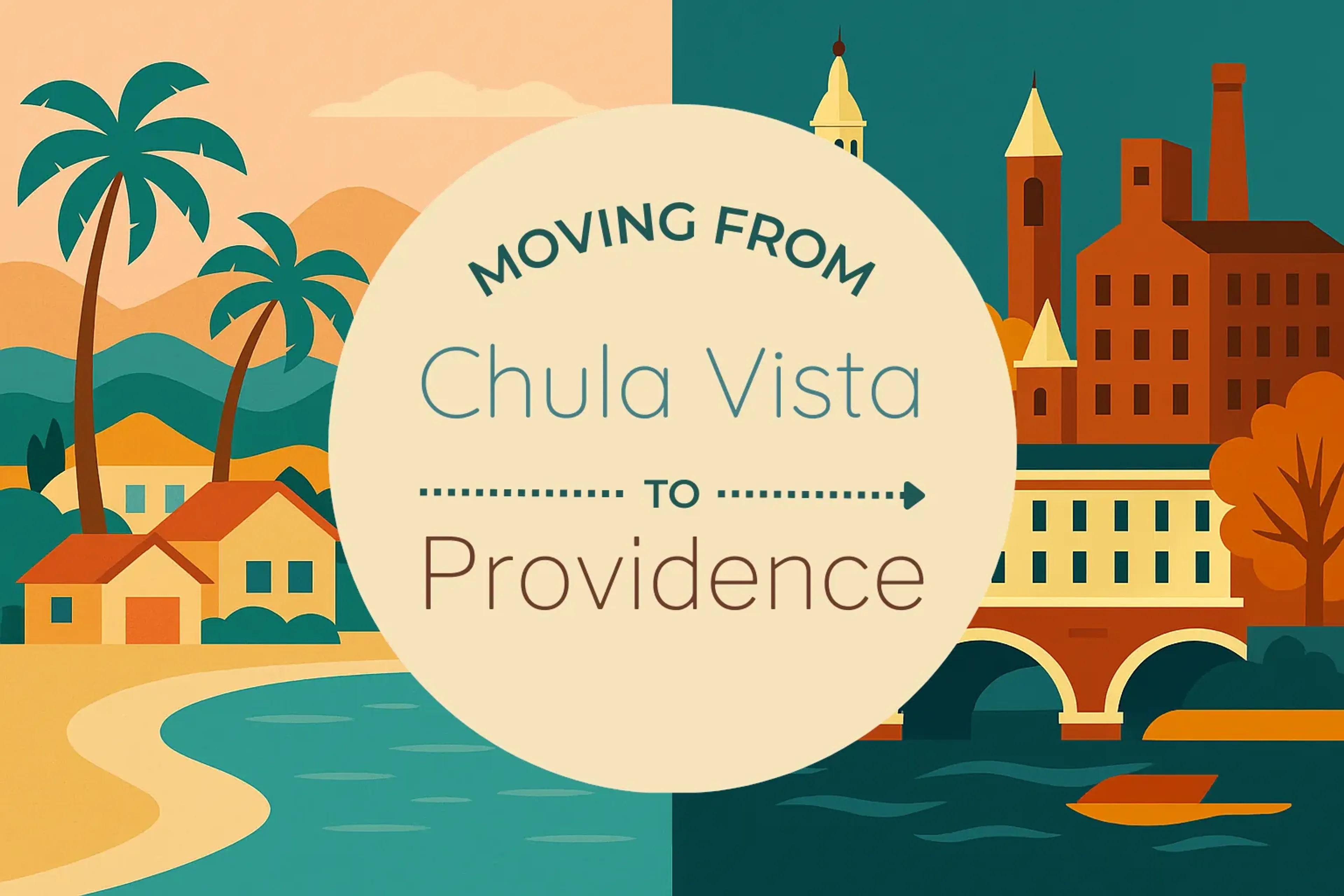 Side-by-side comparison of Chula Vista to Providence moving companies
