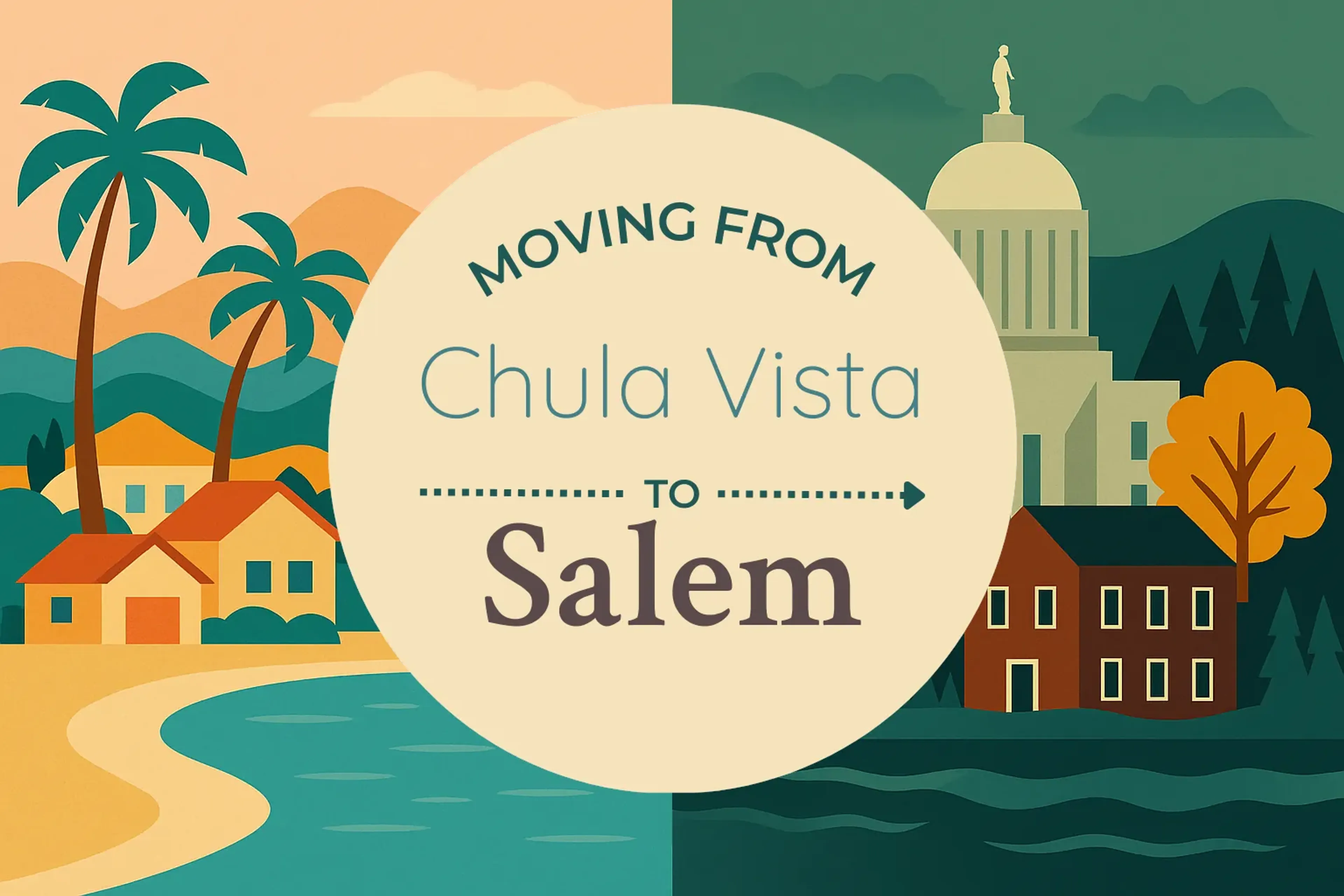 Side-by-side comparison of Chula Vista to Salem moving companies