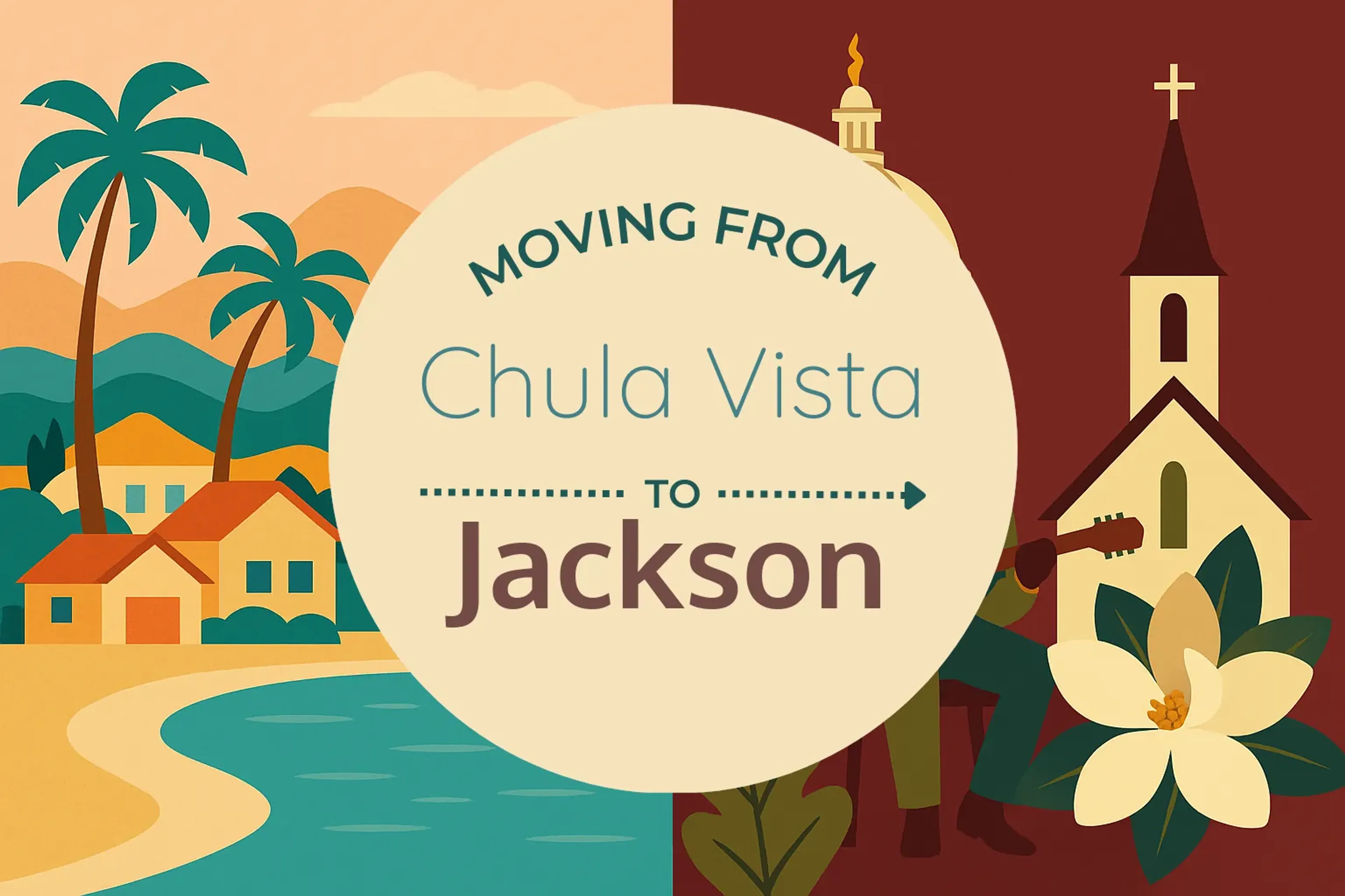 Side-by-side comparison of Chula Vista to Jackson moving companies