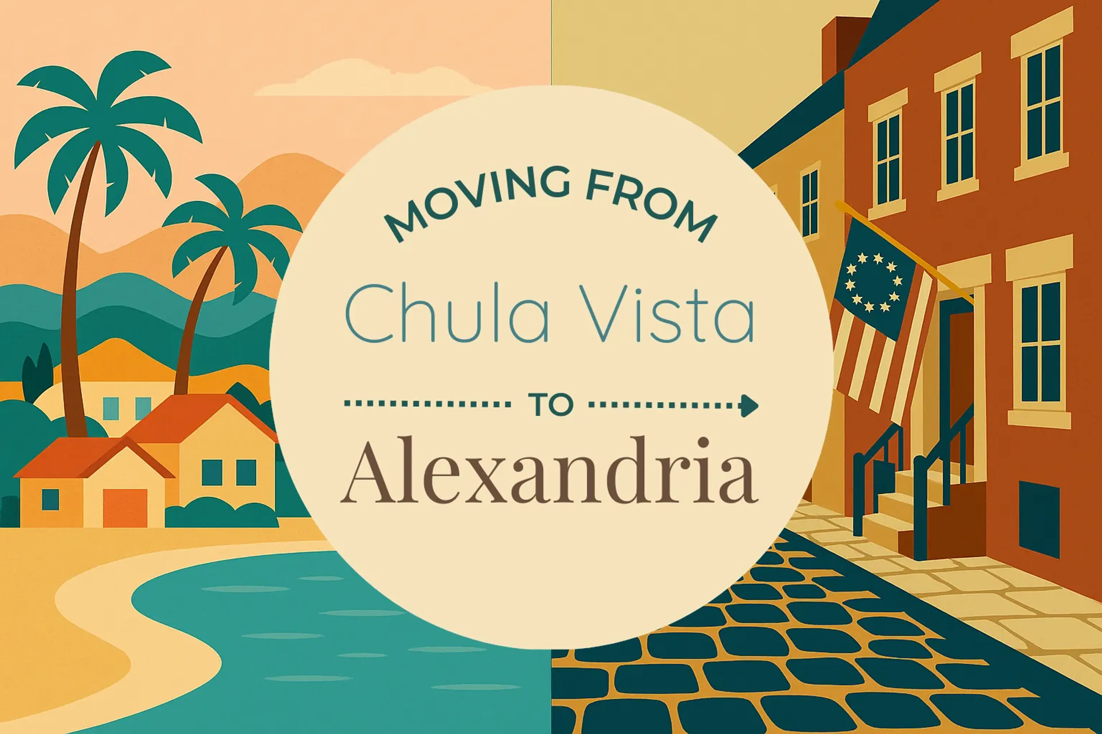Side-by-side comparison of Chula Vista to Alexandria moving companies