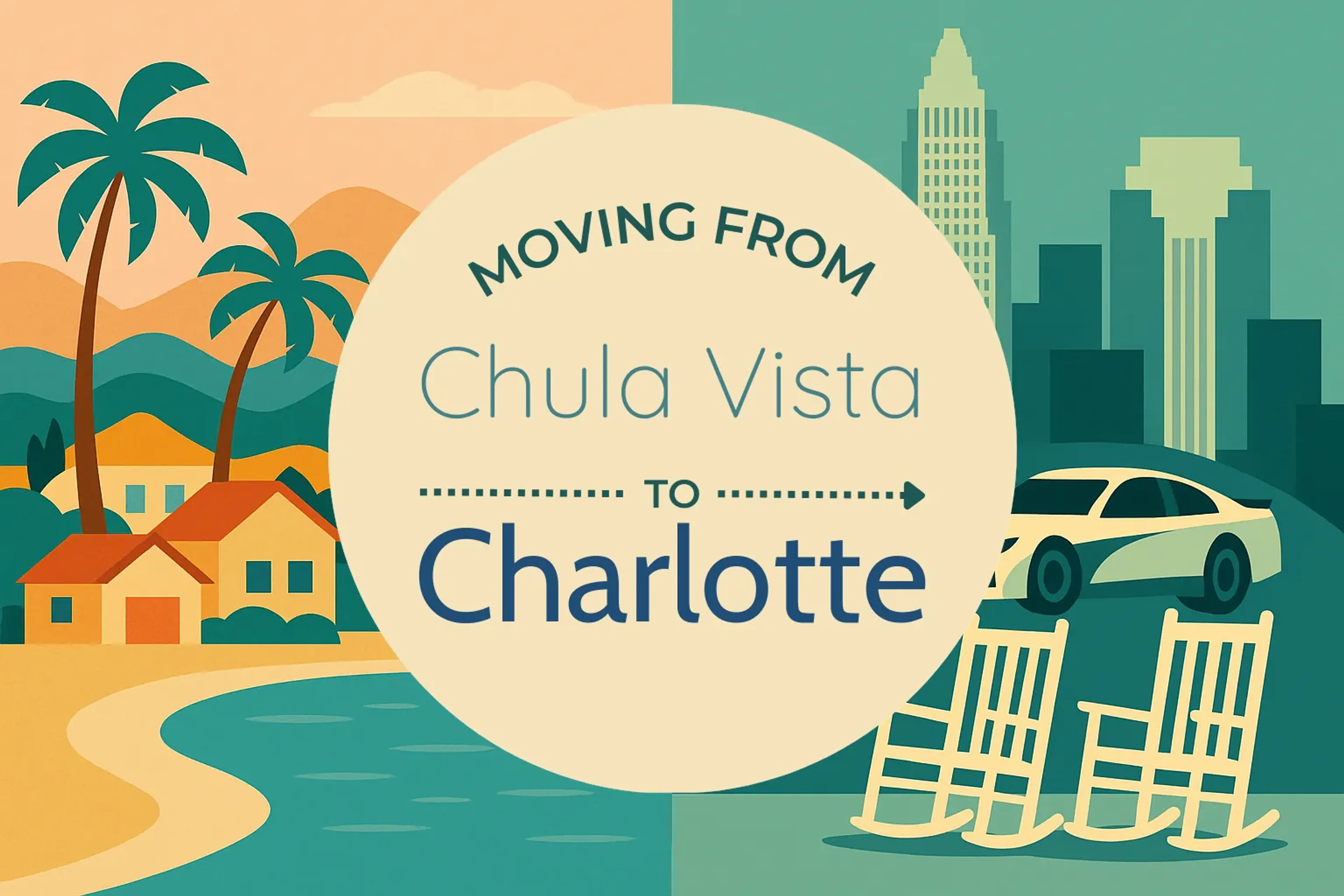 Side-by-side comparison of Chula Vista to Charlotte moving companies
