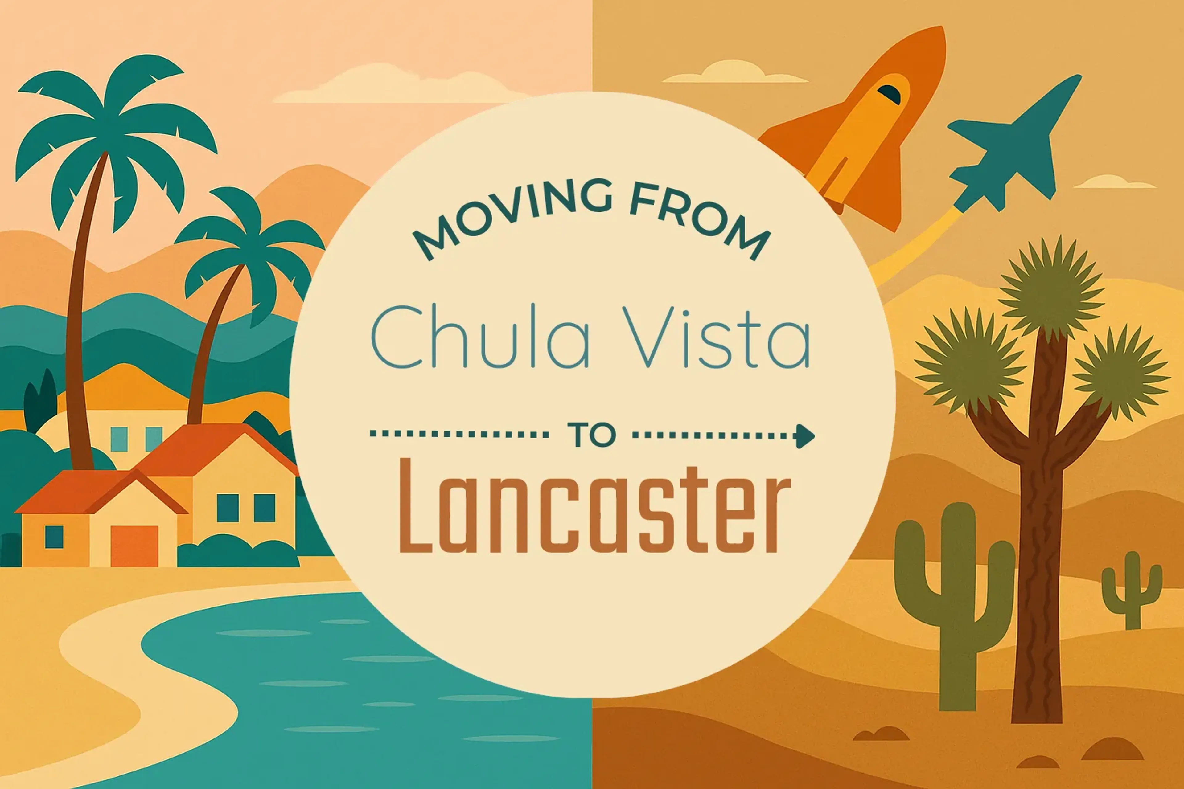 Side-by-side comparison of Chula Vista to Lancaster moving companies