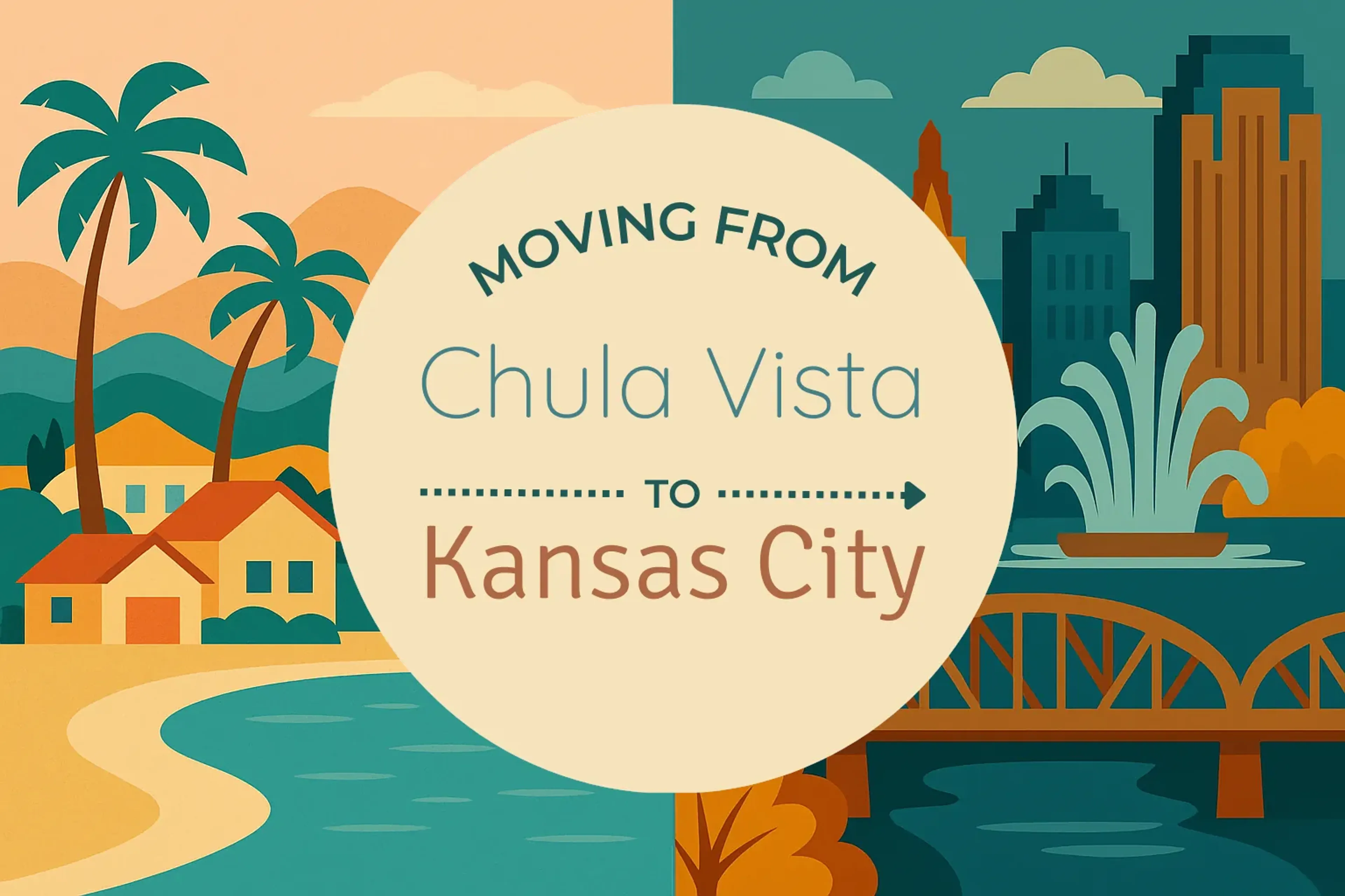 Side-by-side comparison of Chula Vista to Kansas City moving companies