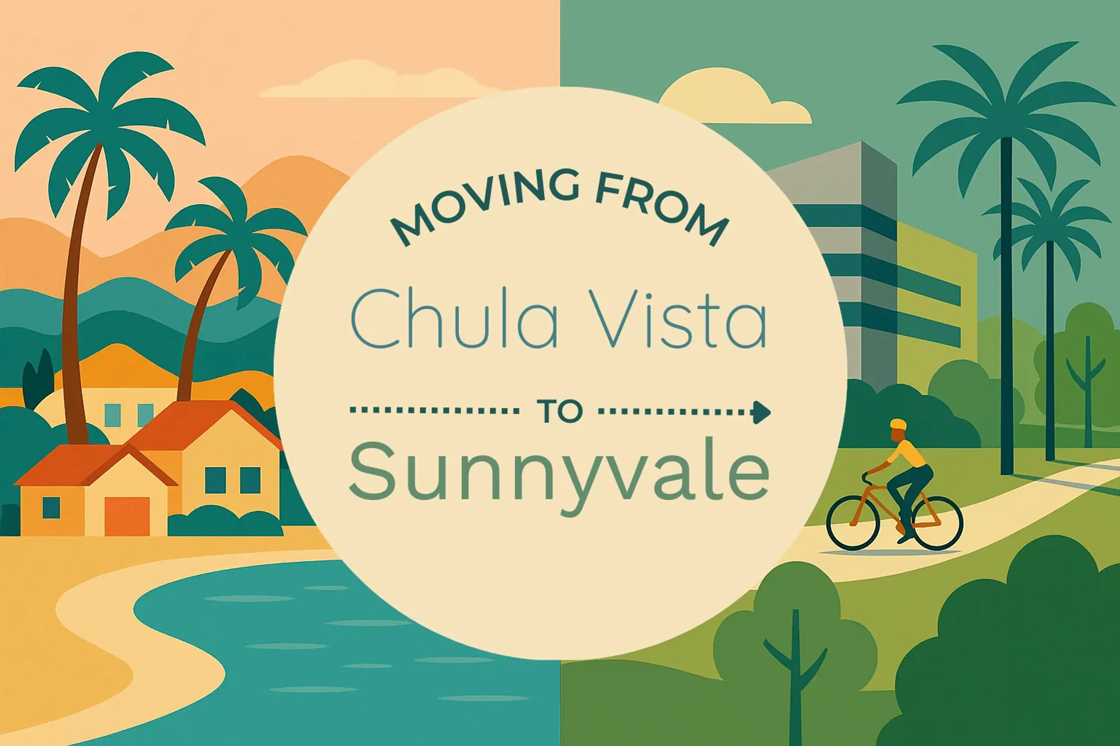Side-by-side comparison of Chula Vista to Sunnyvale moving companies