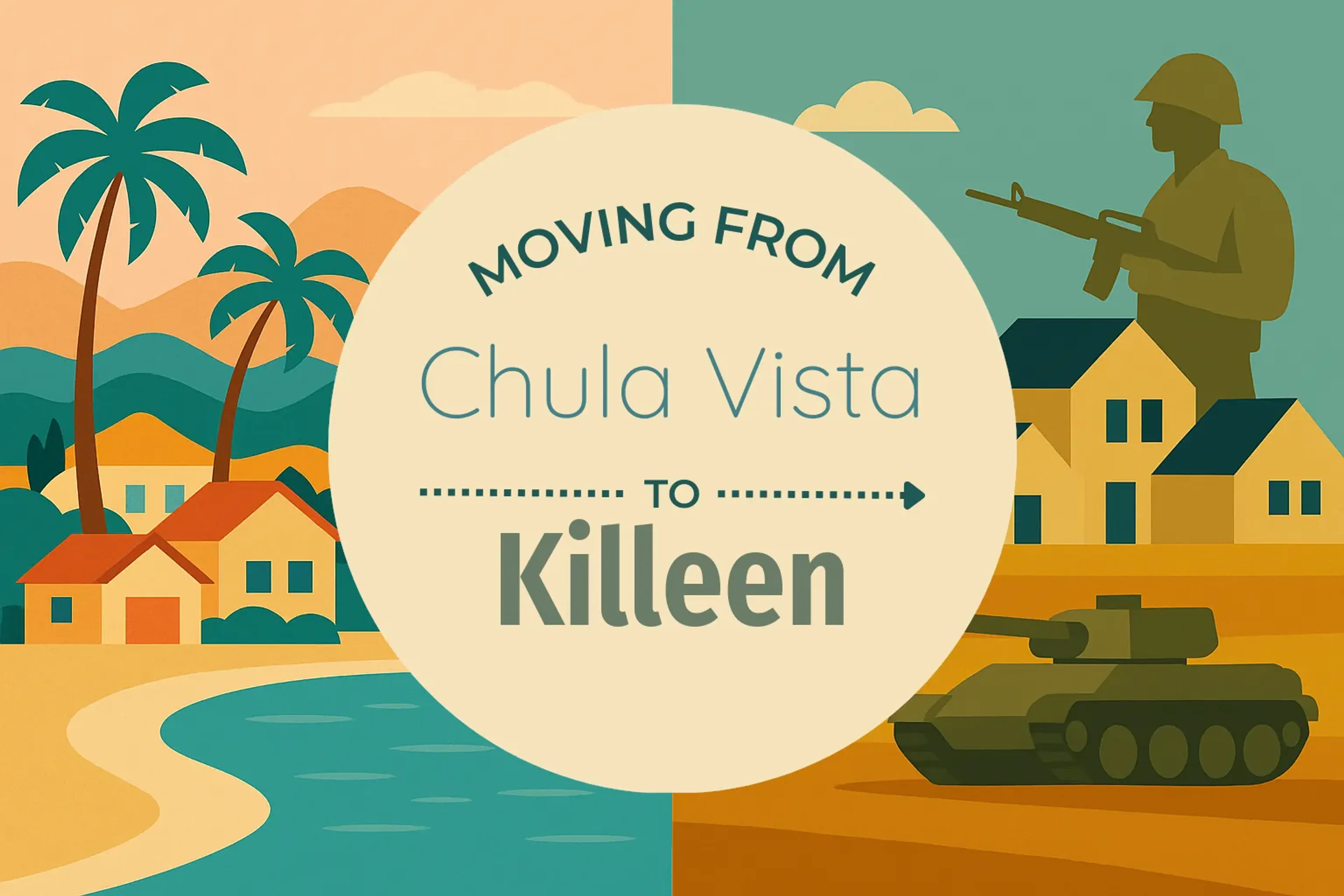 Side-by-side comparison of Chula Vista to Killeen moving companies