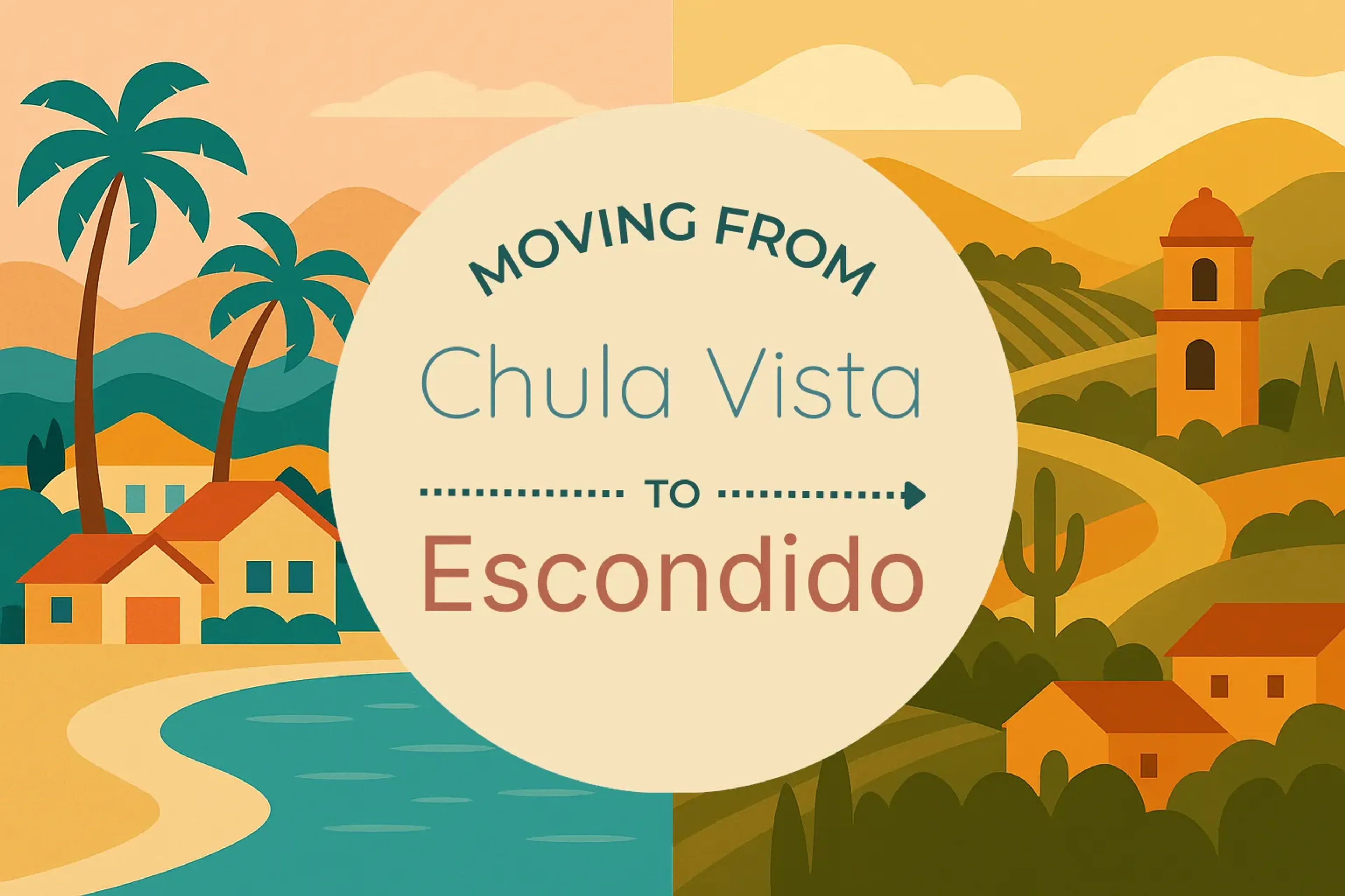 Side-by-side comparison of Chula Vista to Escondido moving companies