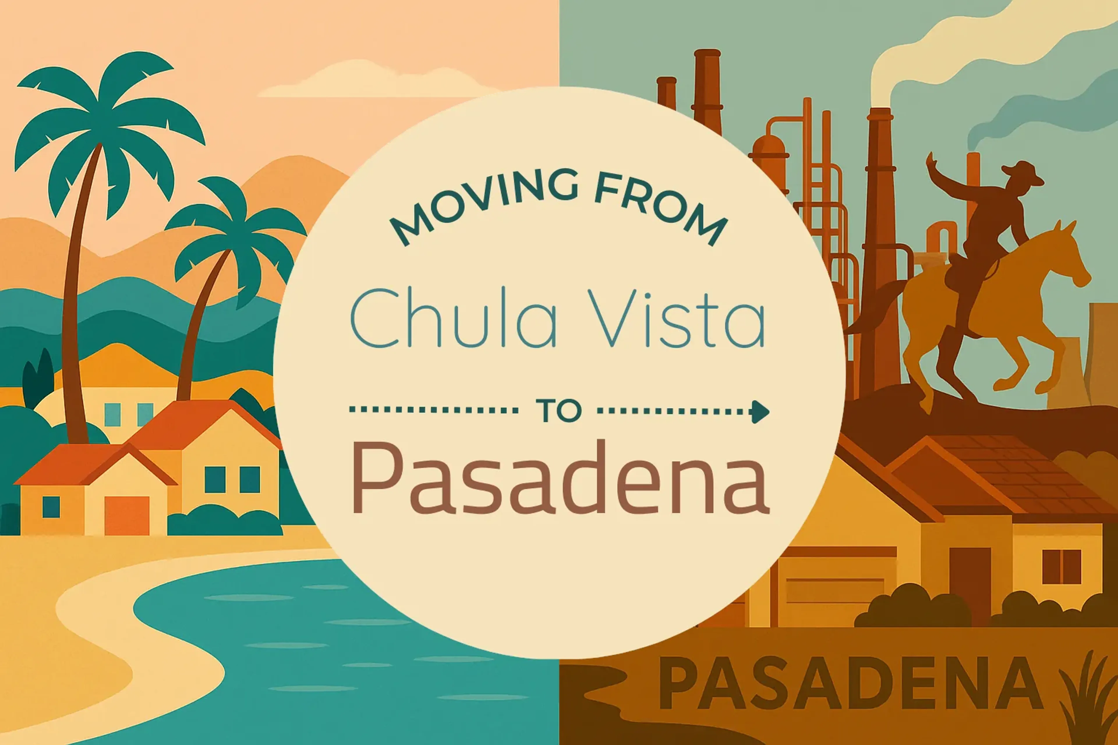 Side-by-side comparison of Chula Vista to Pasadena moving companies