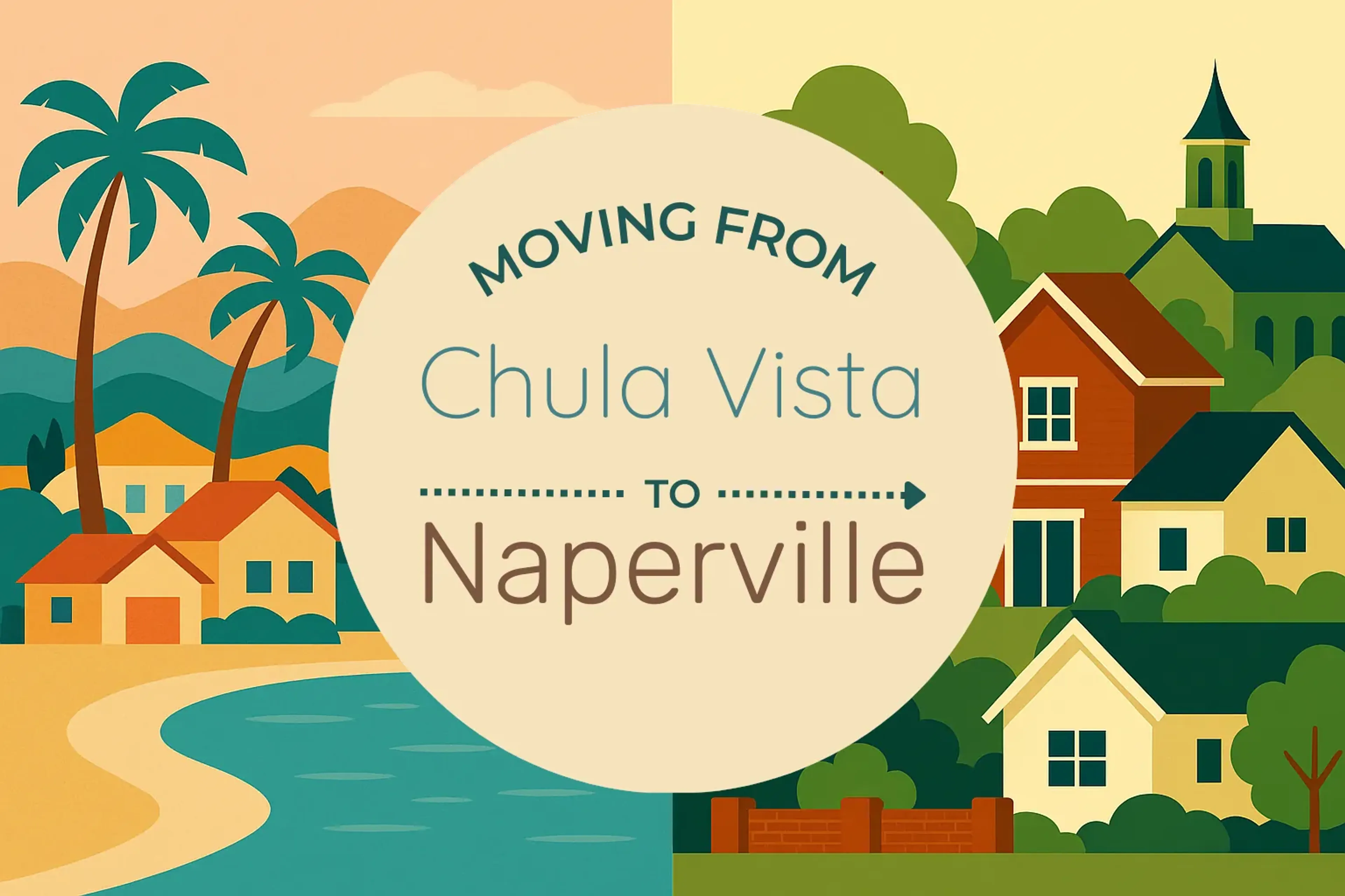 Side-by-side comparison of Chula Vista to Naperville moving companies