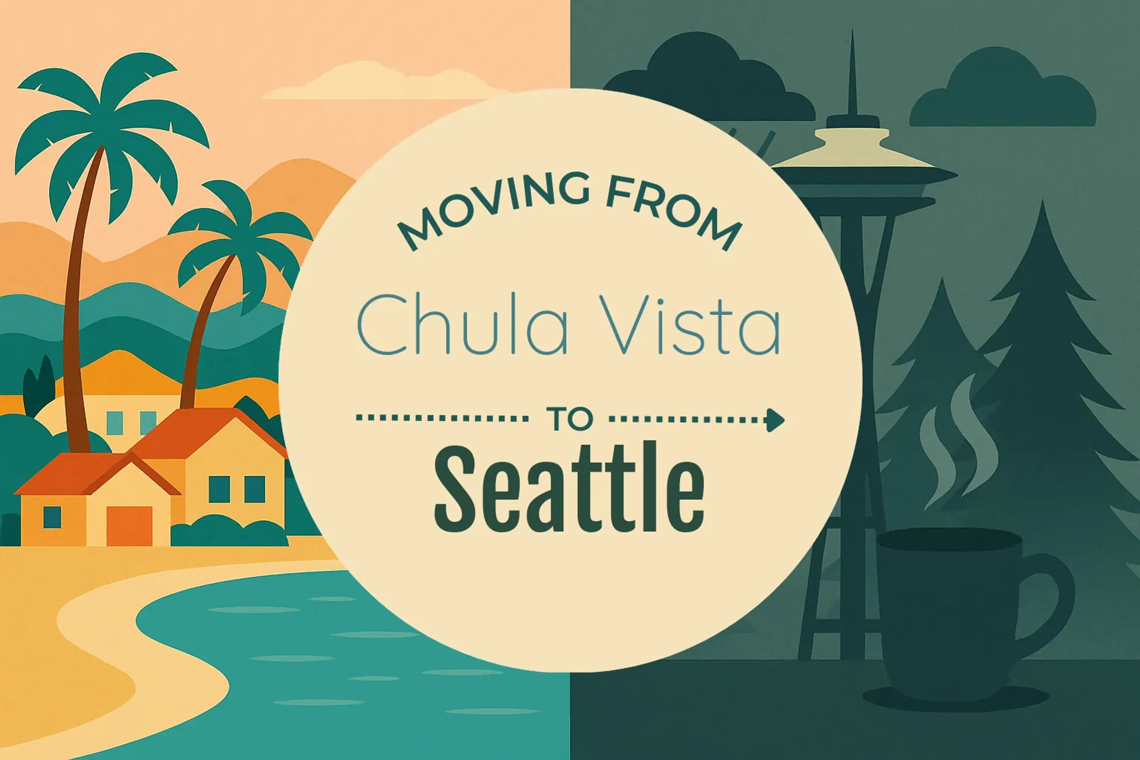 Side-by-side comparison of Chula Vista to Seattle moving companies