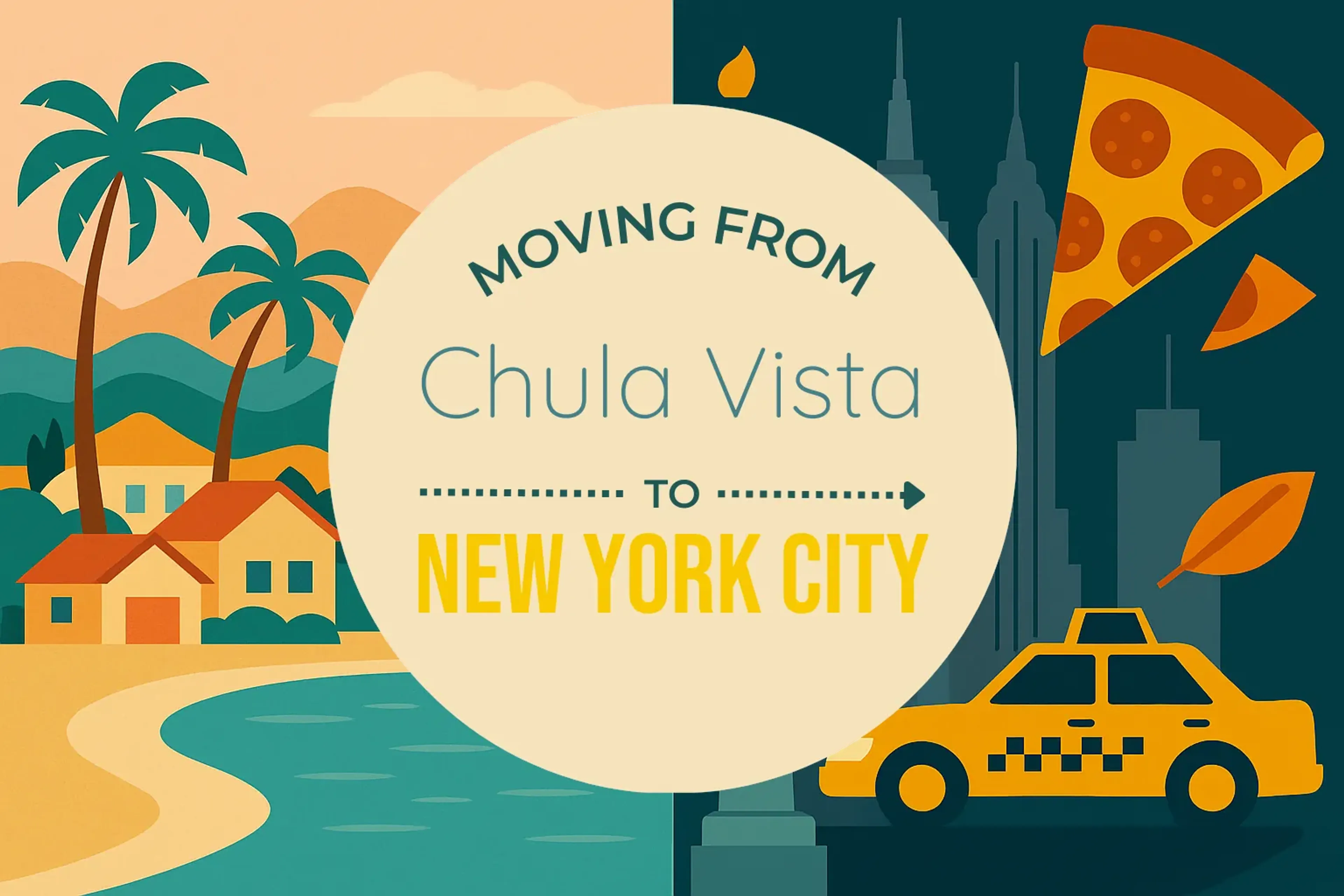 Side-by-side comparison of Chula Vista to New York City moving companies