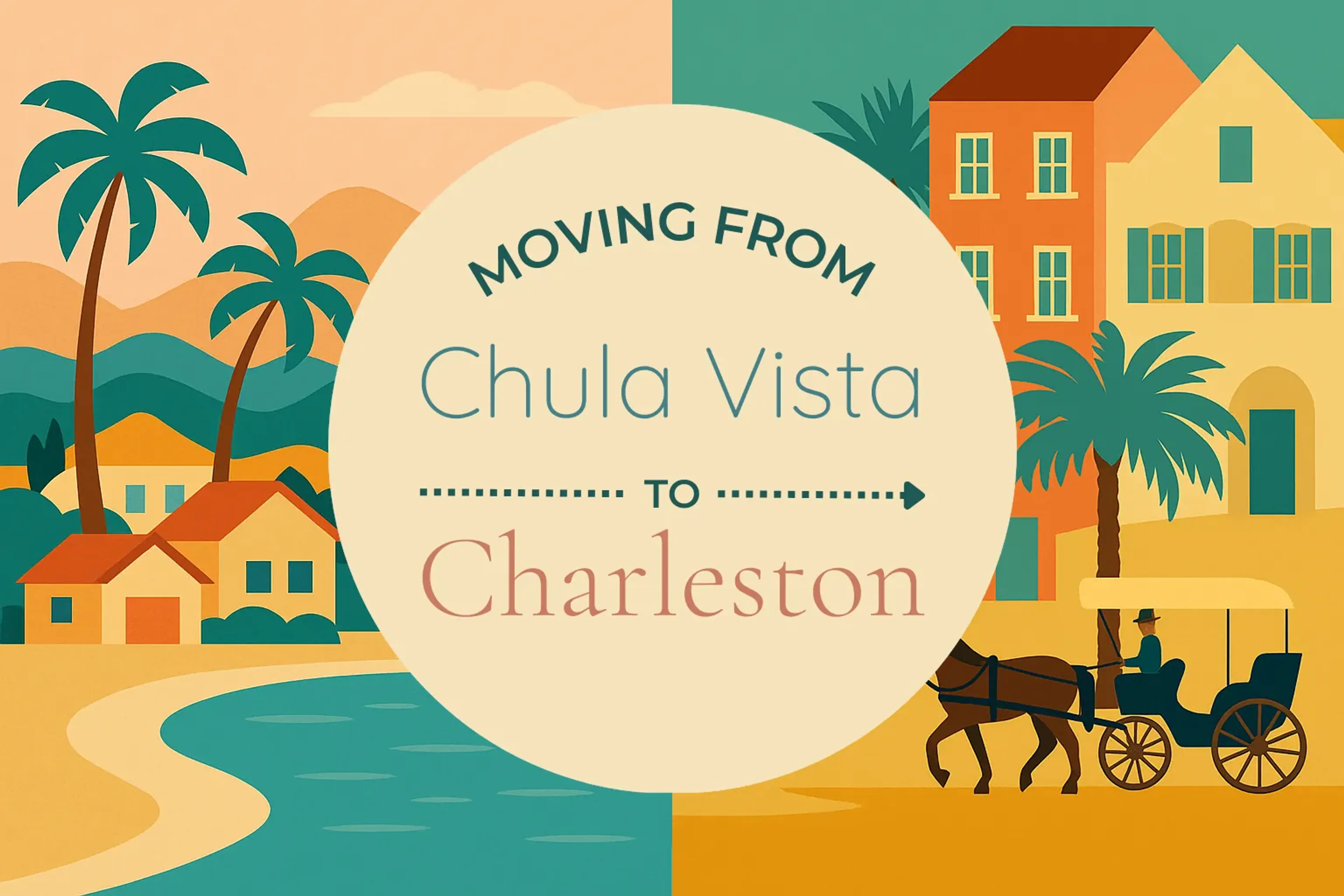 Side-by-side comparison of Chula Vista to Charleston moving companies