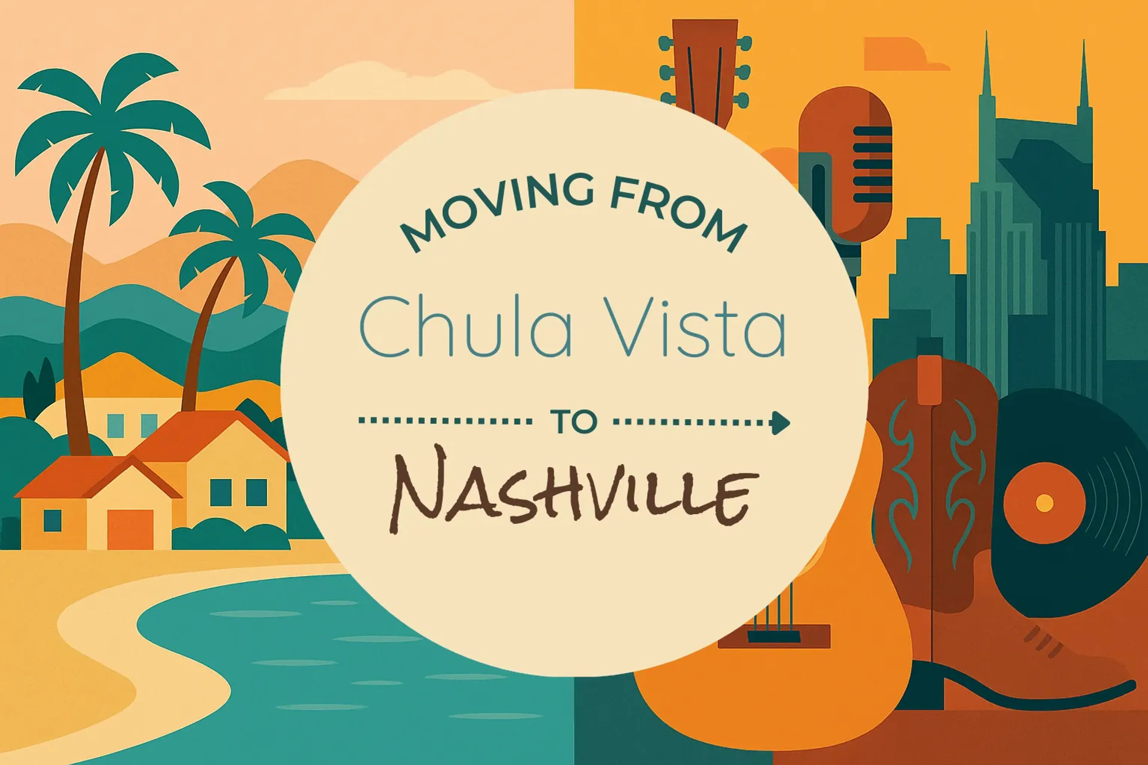 Side-by-side comparison of Chula Vista to Nashville moving companies