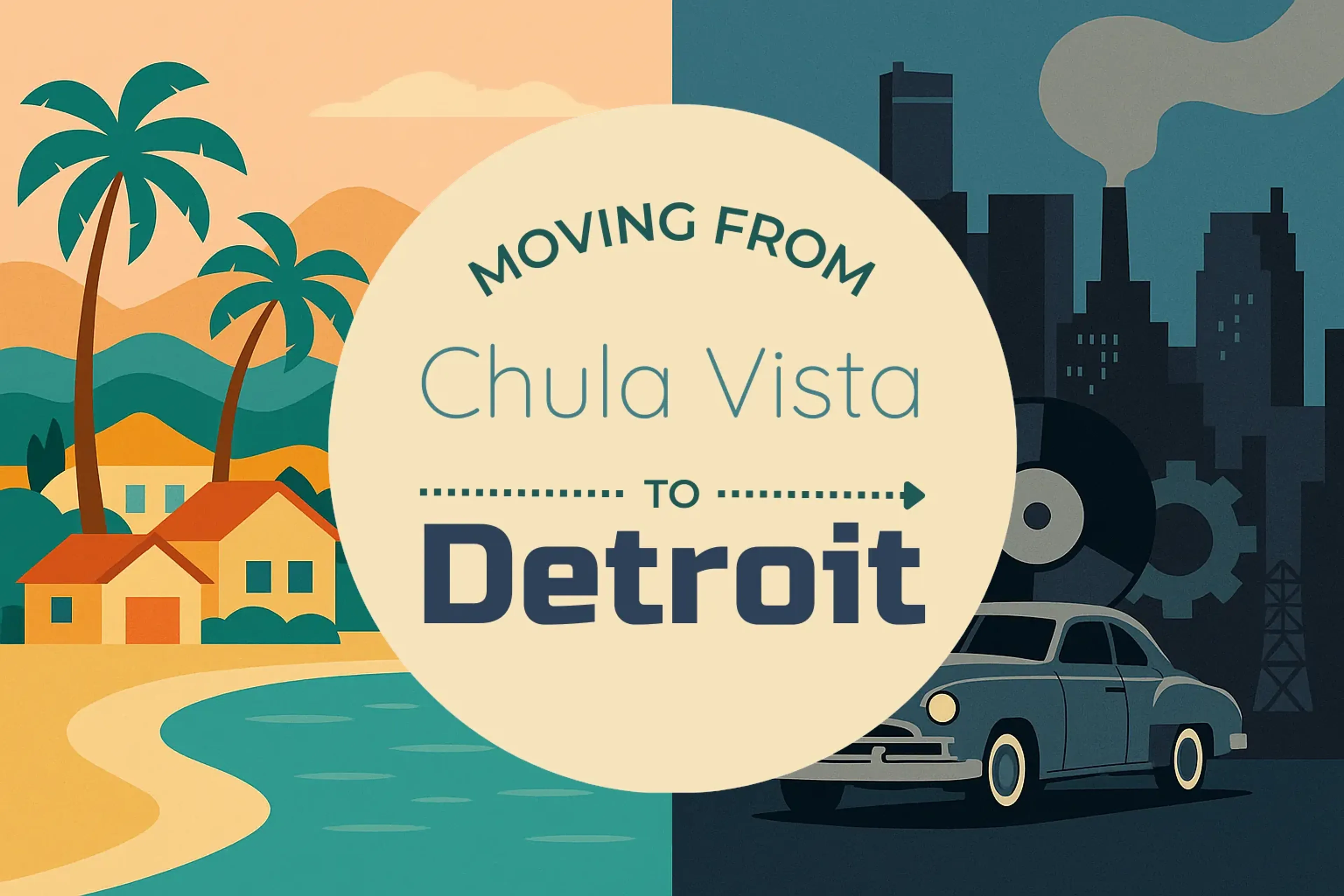 Side-by-side comparison of Chula Vista to Detroit moving companies