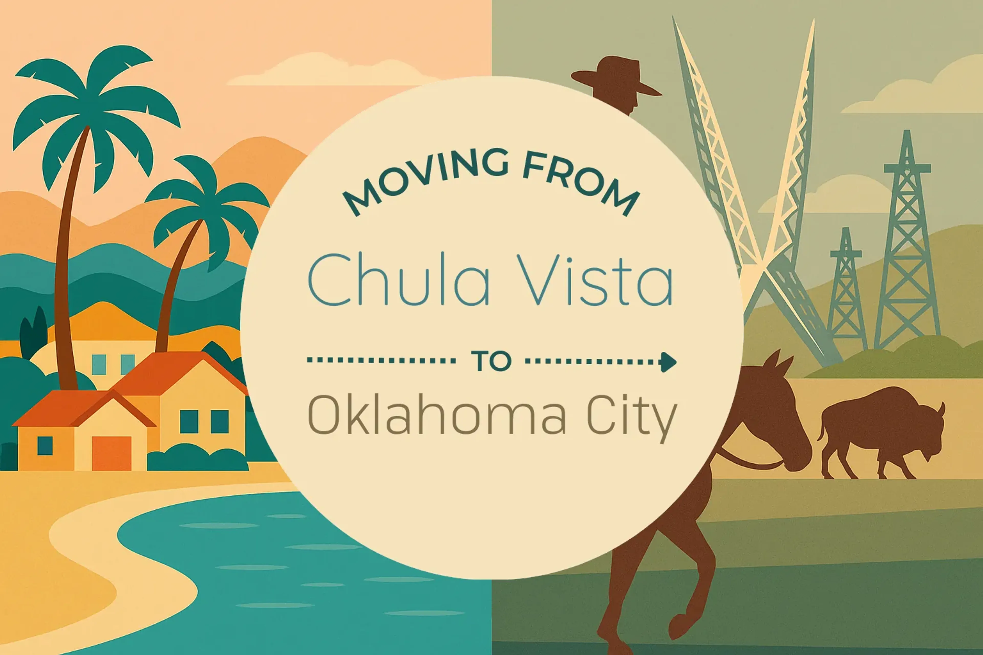 Side-by-side comparison of Chula Vista to Oklahoma City moving companies