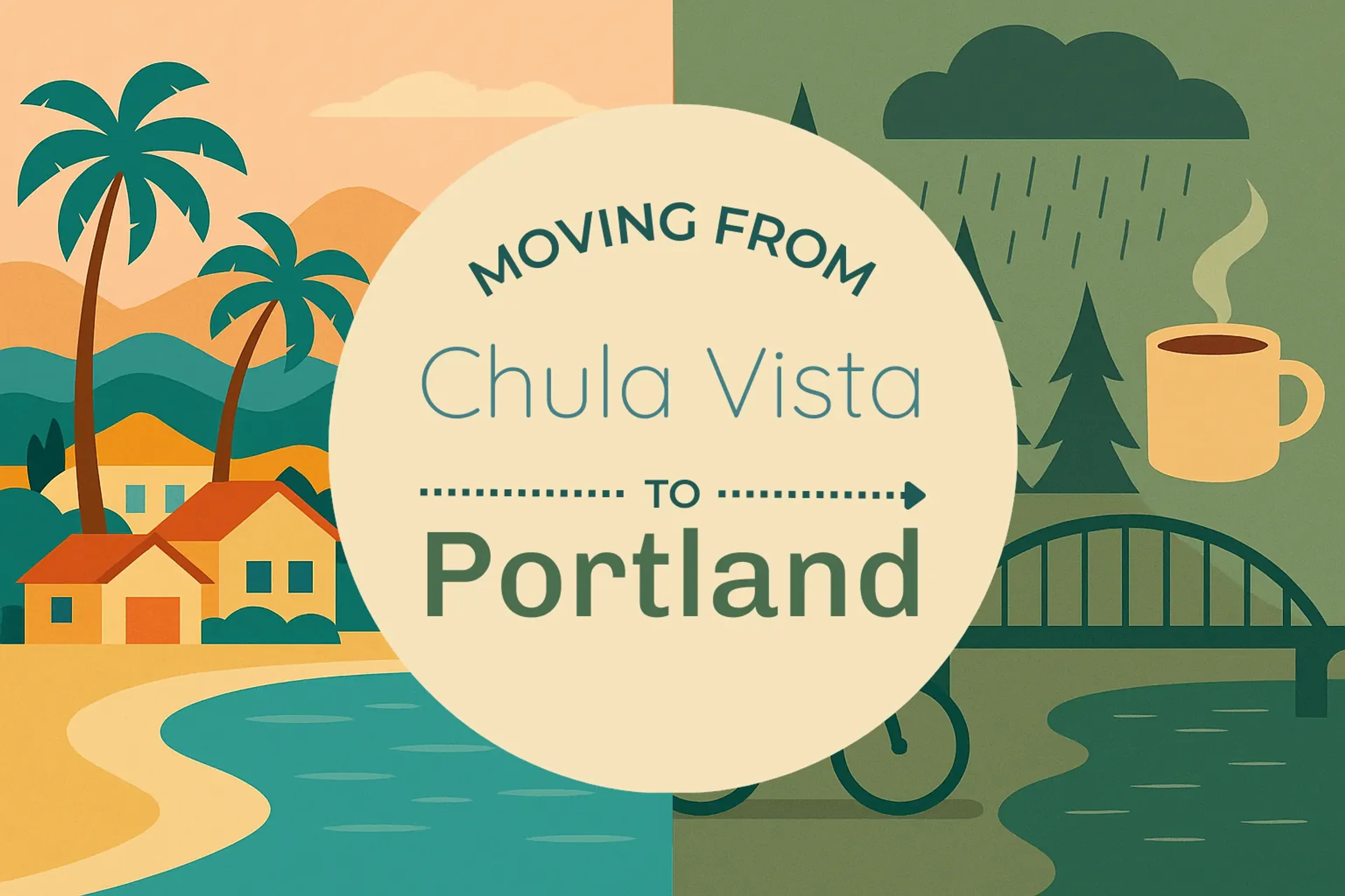 Side-by-side comparison of Chula Vista to Portland moving companies
