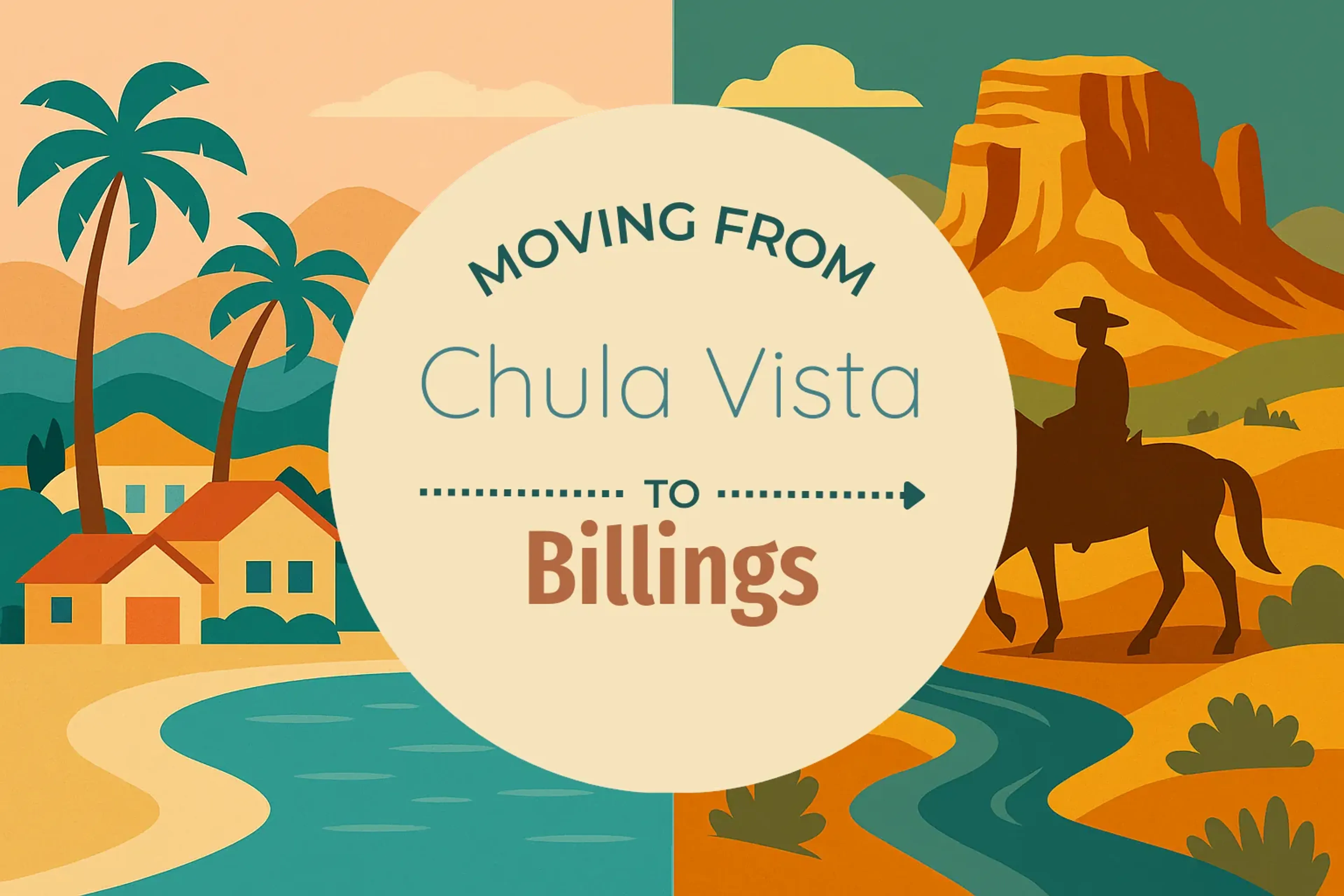 Side-by-side comparison of Chula Vista to Billings moving companies