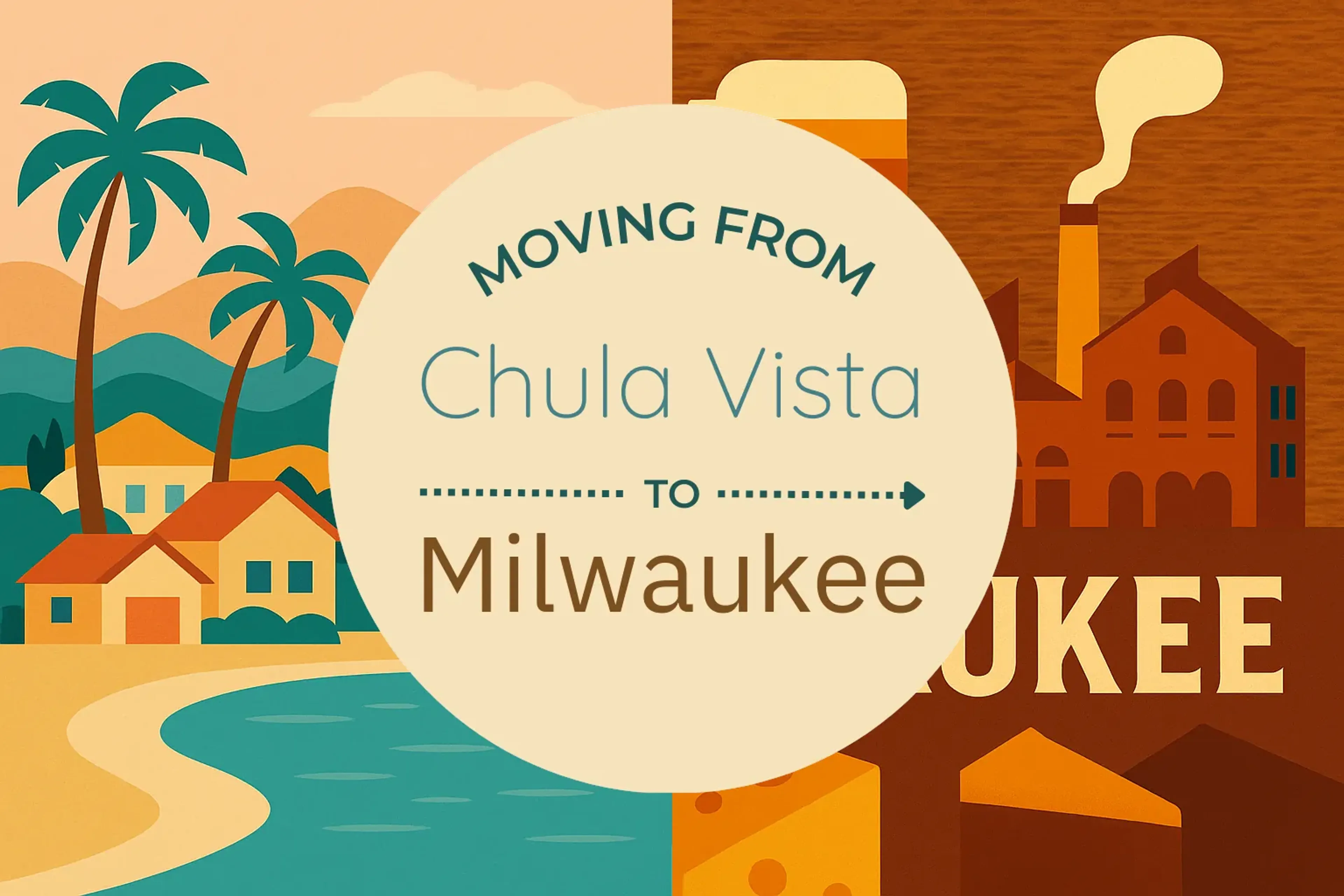 Side-by-side comparison of Chula Vista to Milwaukee moving companies
